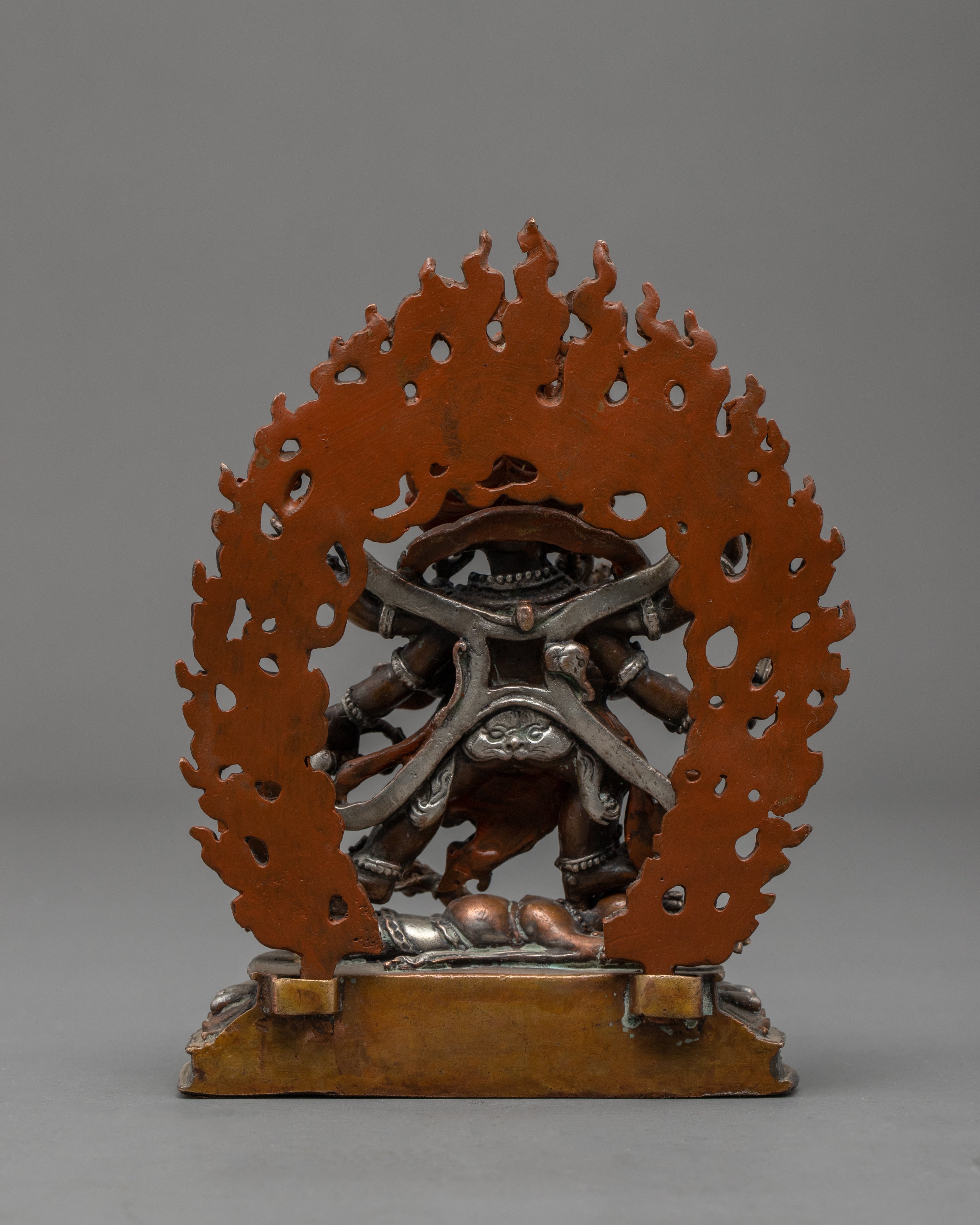 Black Six Armed Mahakala Statue | Traditional Buddhist Art