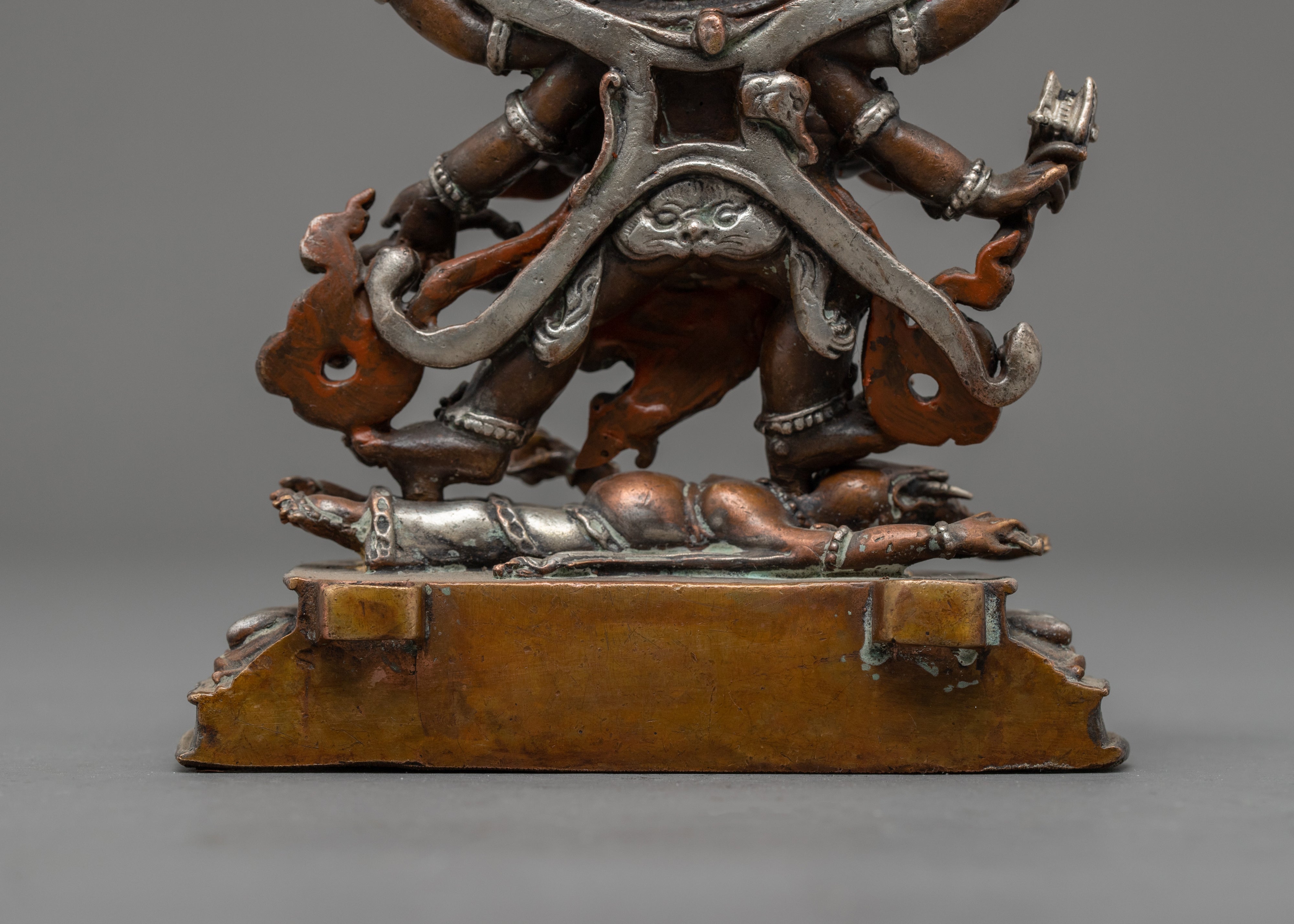 Black Six Armed Mahakala Statue | Traditional Buddhist Art