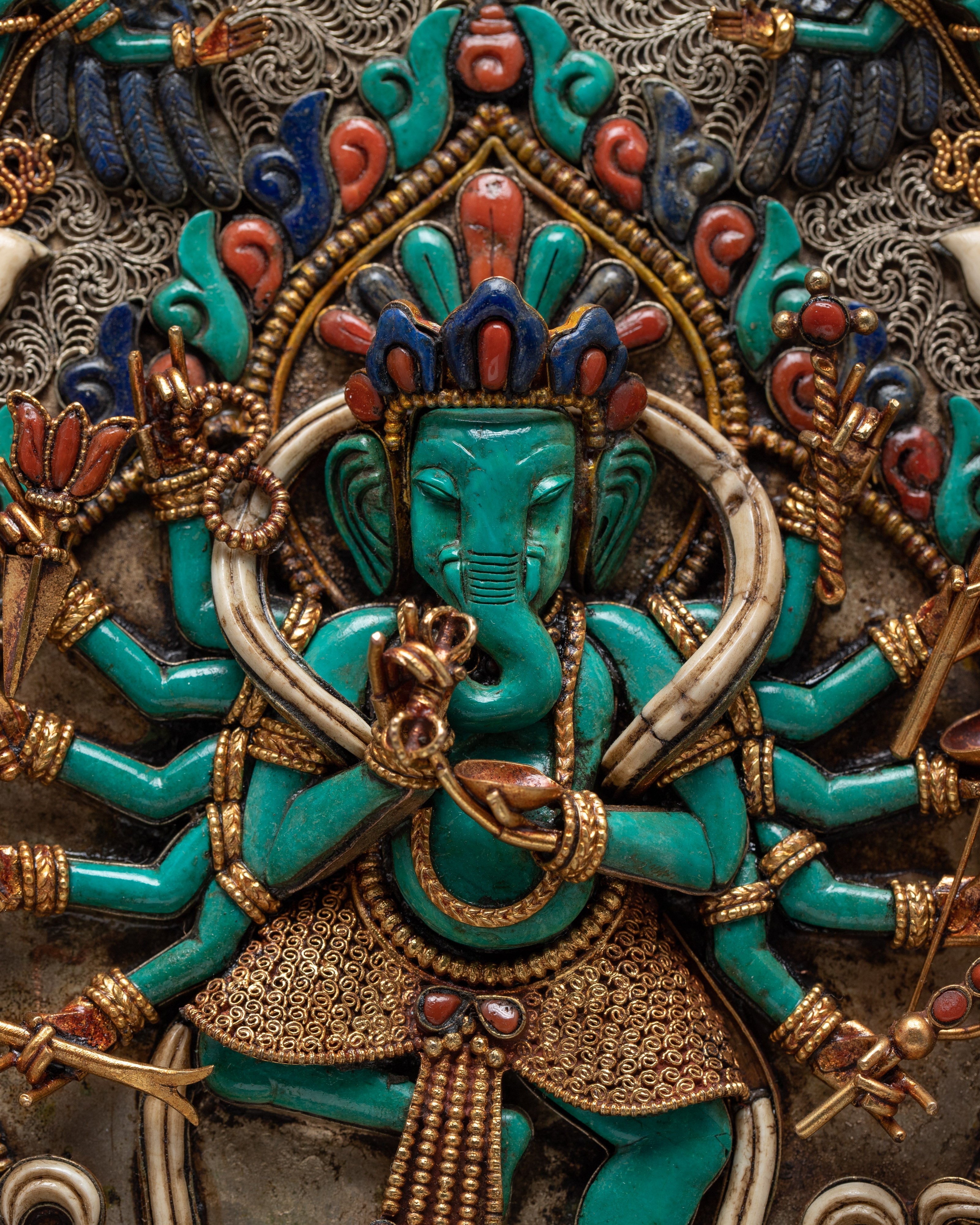 Ganesh Square Frame | Handcrafted Wall Decoration