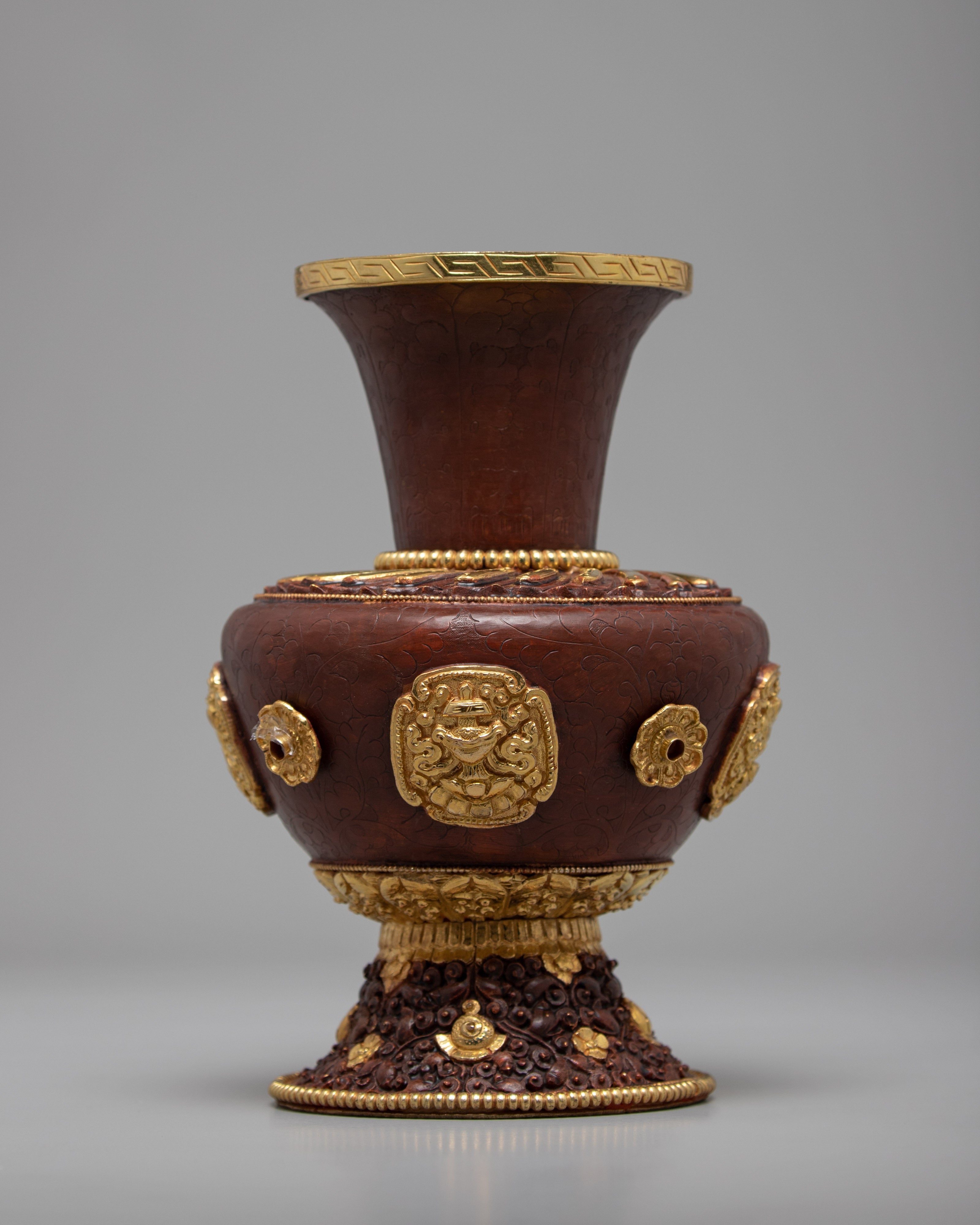 Tibetan Flower Vase Set | Tribal Art Design