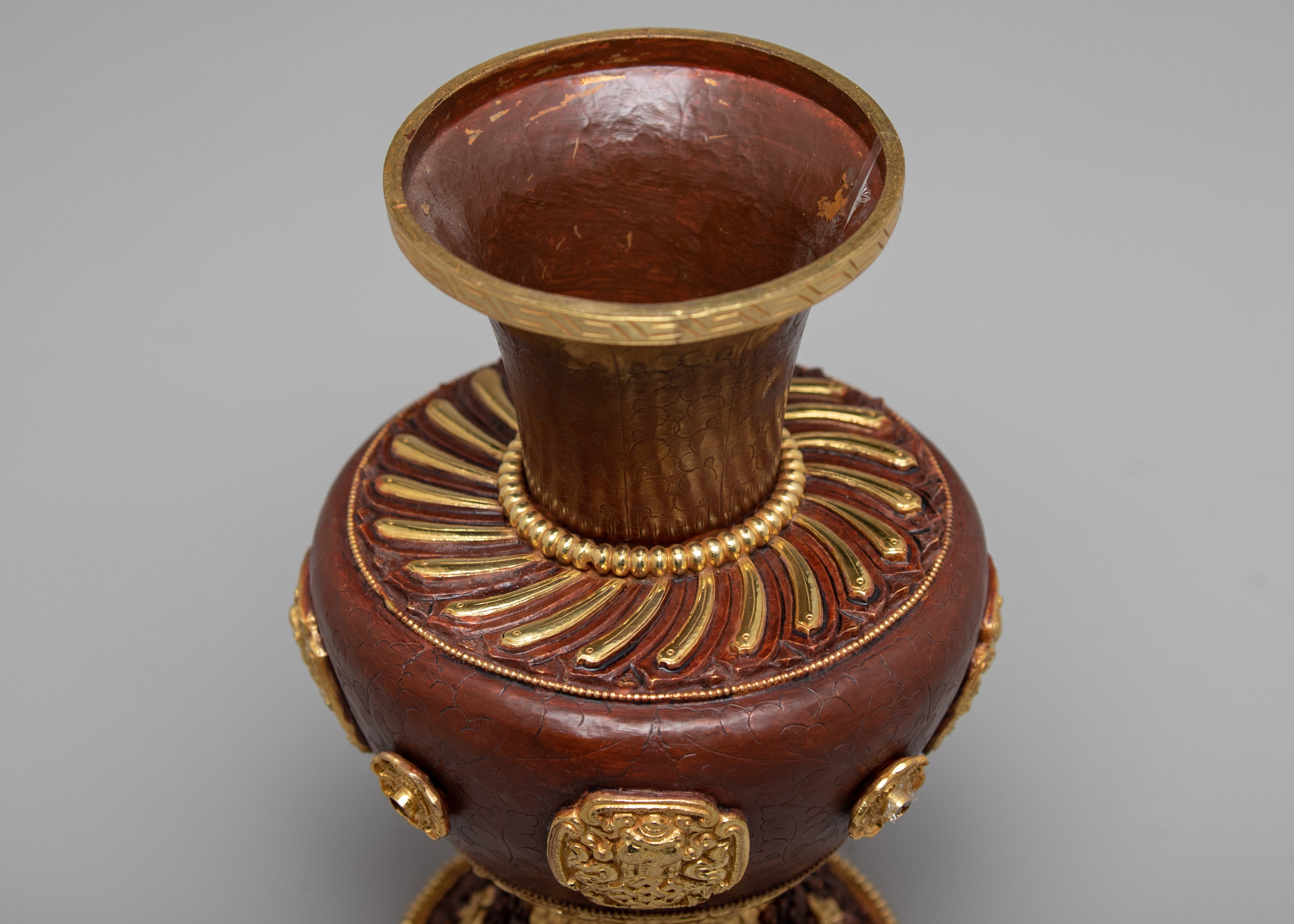 Tibetan Flower Vase Set | Tribal Art Design