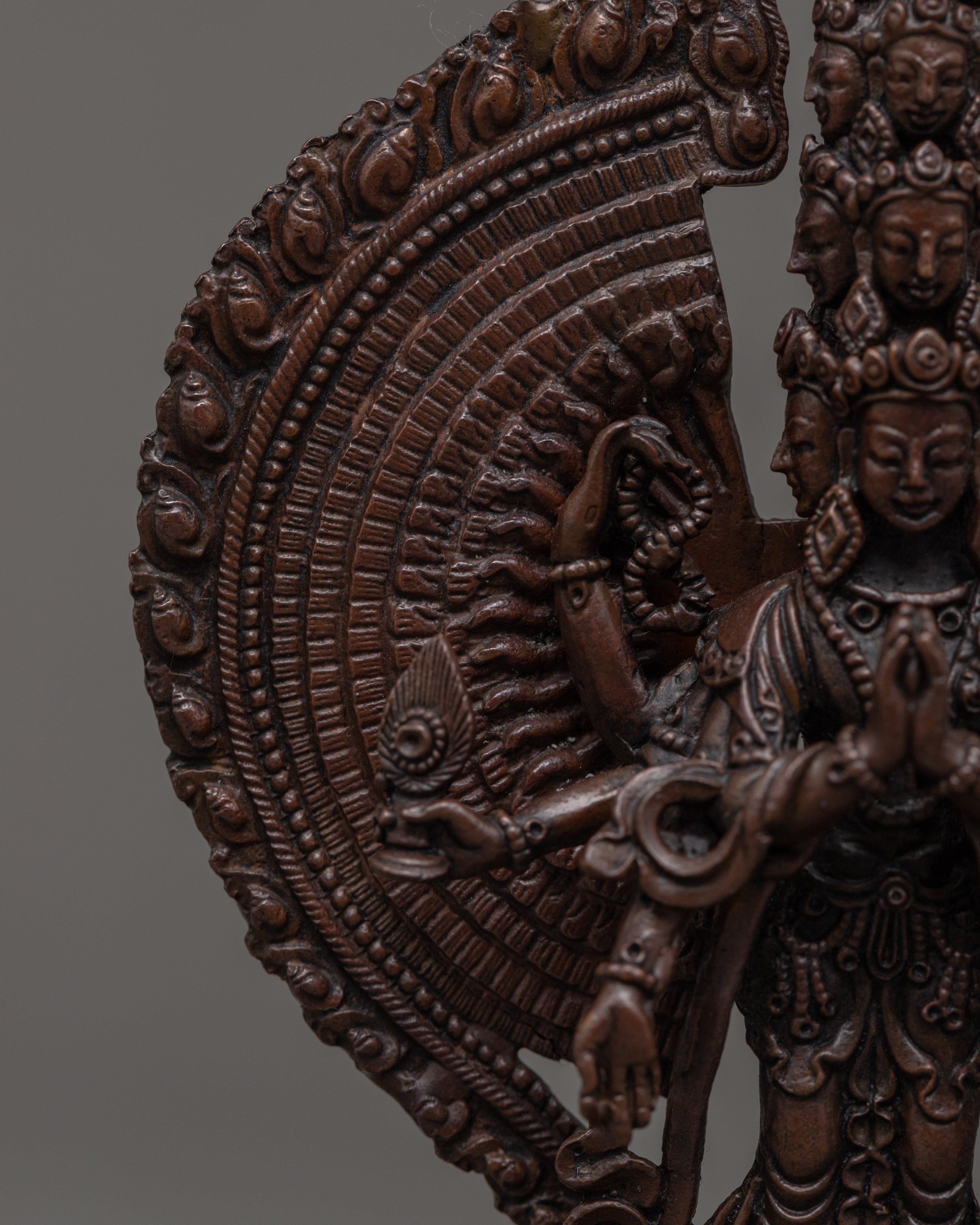 1000 Armed Chenrezig Copper Statue | Bodhisattva of Compassion