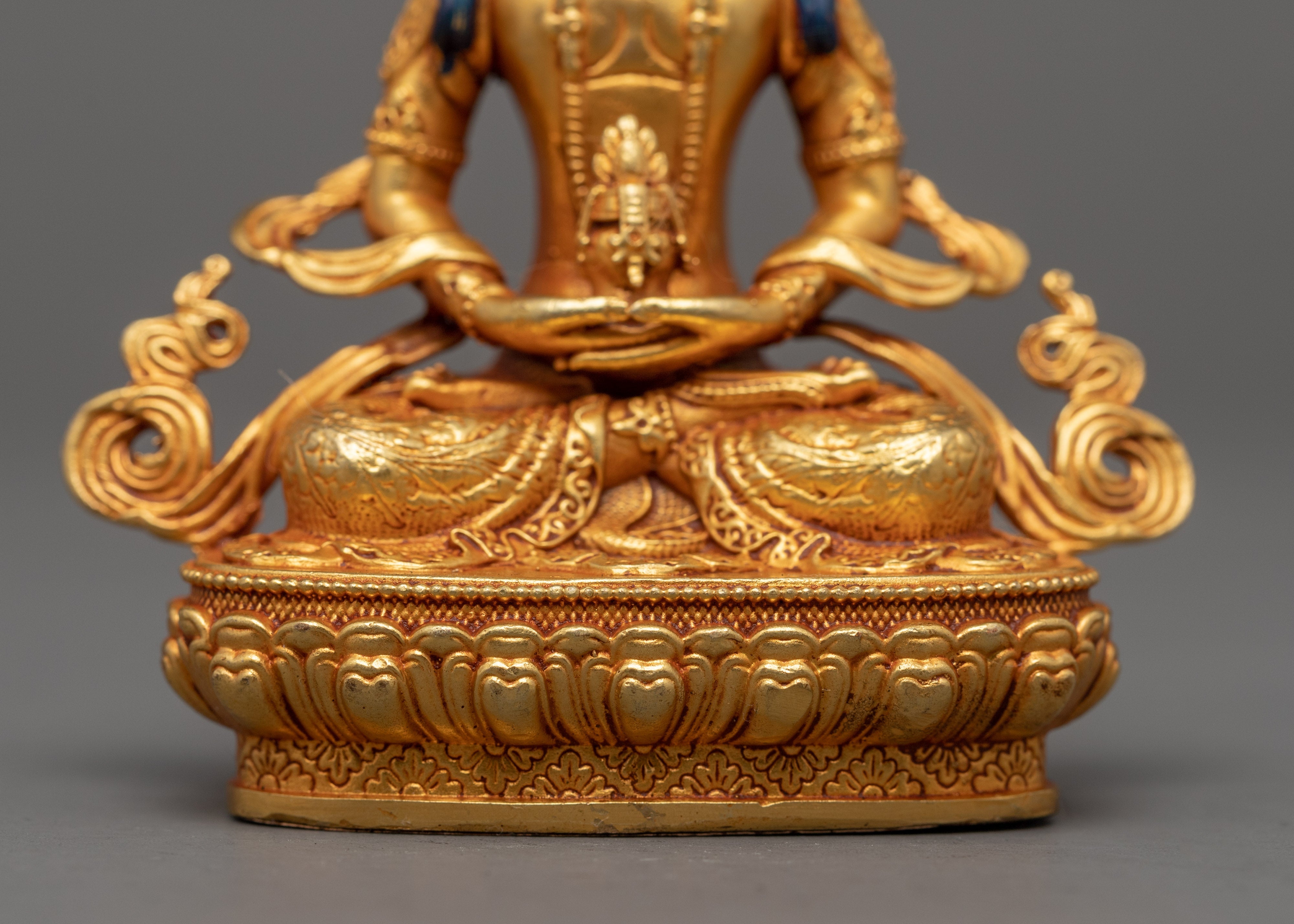 Buddha Amitayus Gold Statue | Finely Crafted Buddhist Art