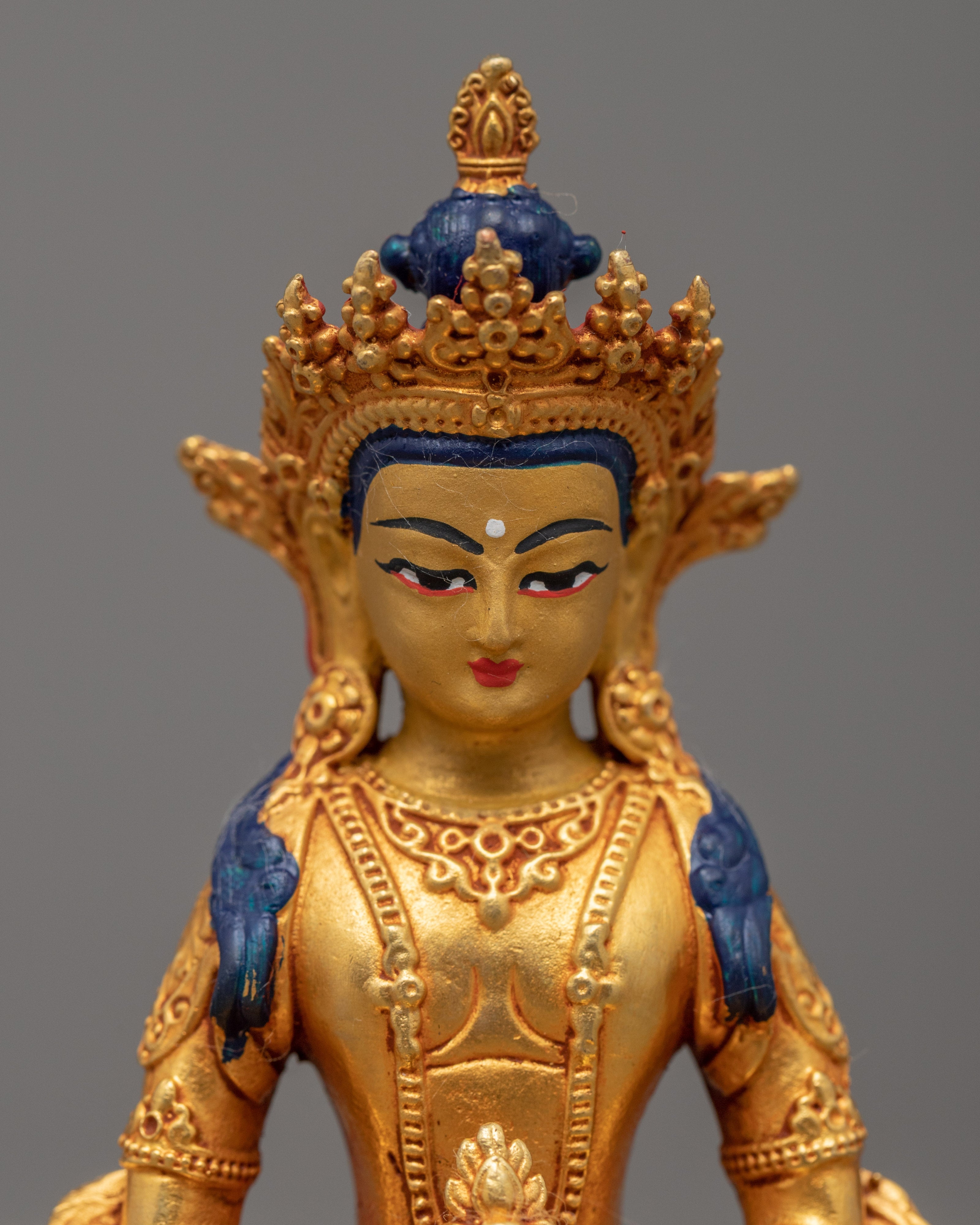 Buddha Amitayus Gold Statue | Finely Crafted Buddhist Art