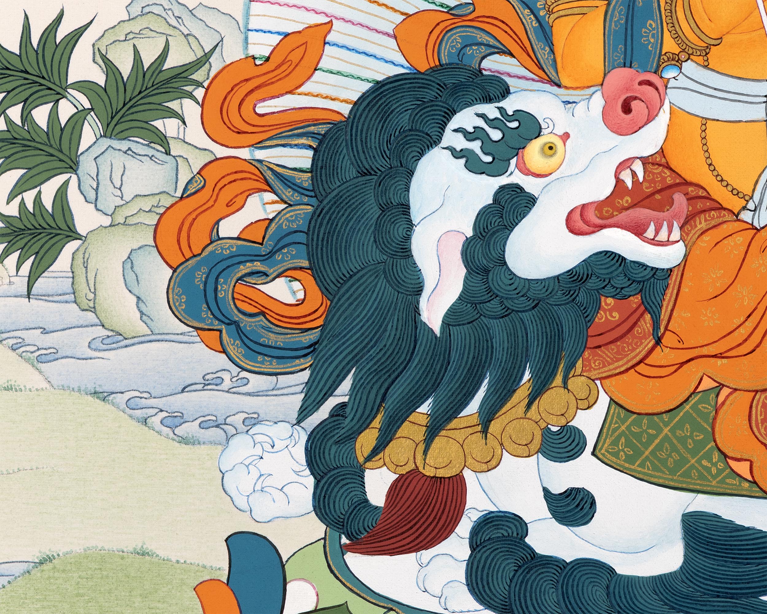 Namtoshe With Others Thangka Print | Jambala And Vasundhara | Digital Print