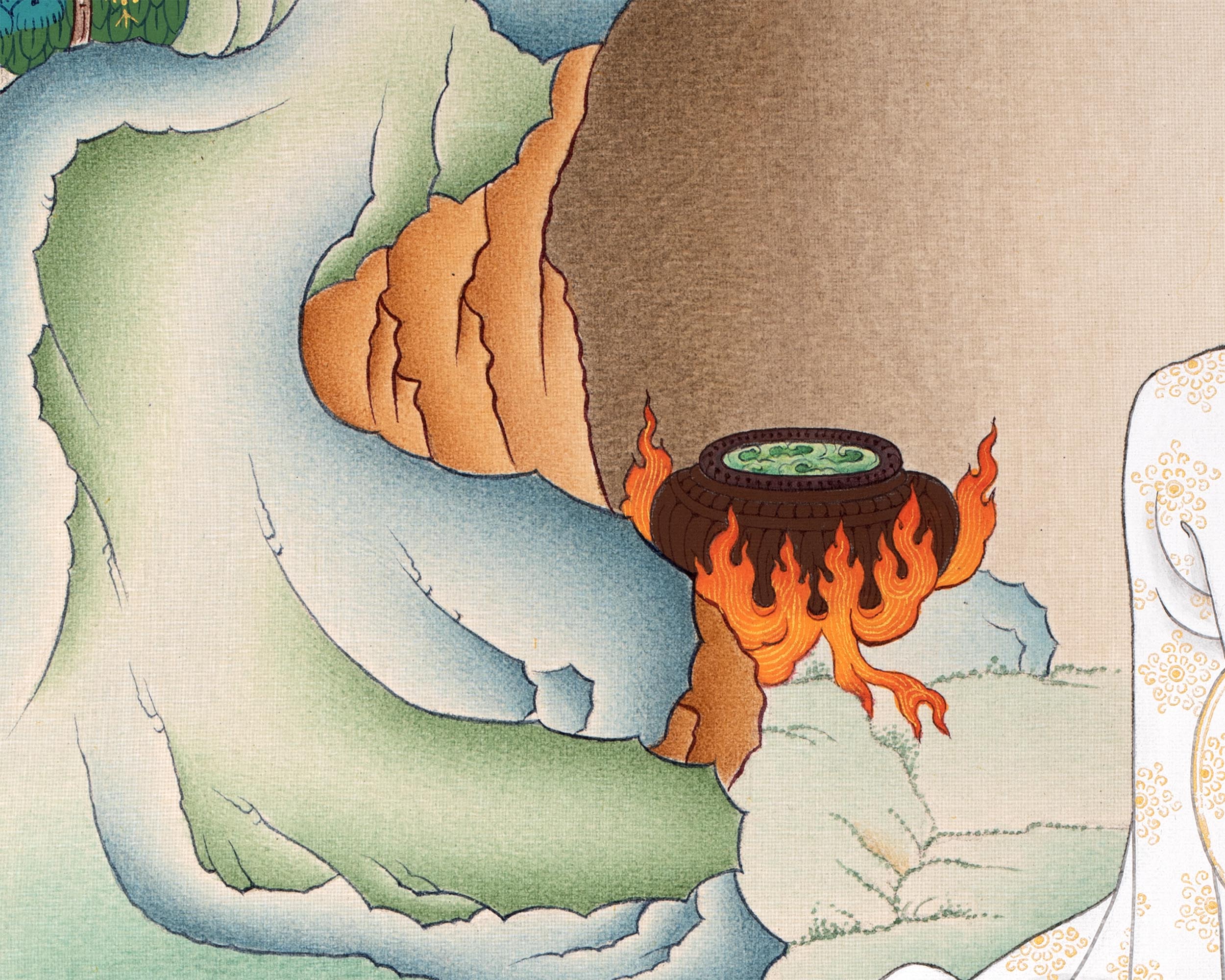 Milarepa Thangka | Tibetan Buddhist Master Painting