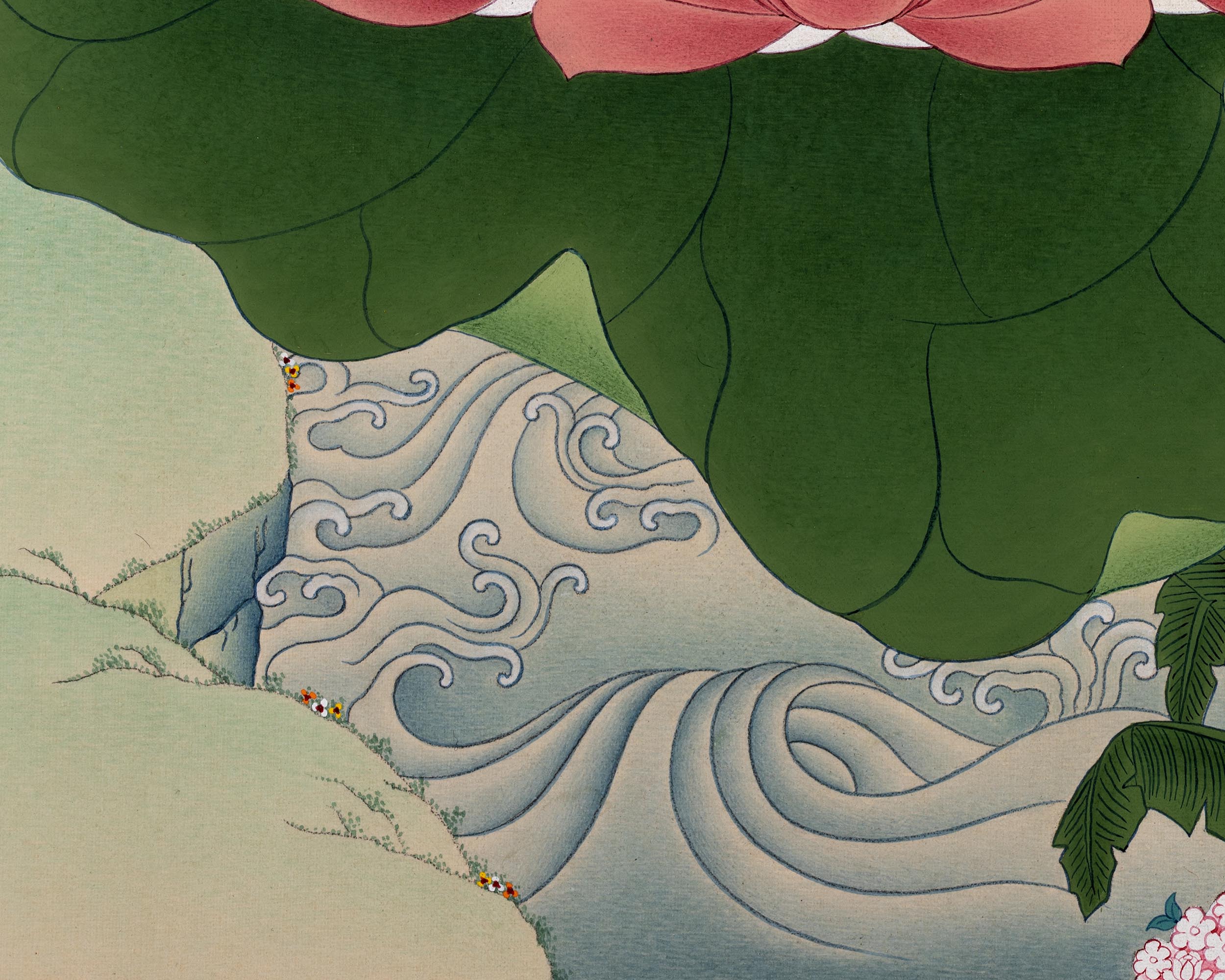 Traditional White Tara Thangka | Mother Buddha Painting with 24k Gold