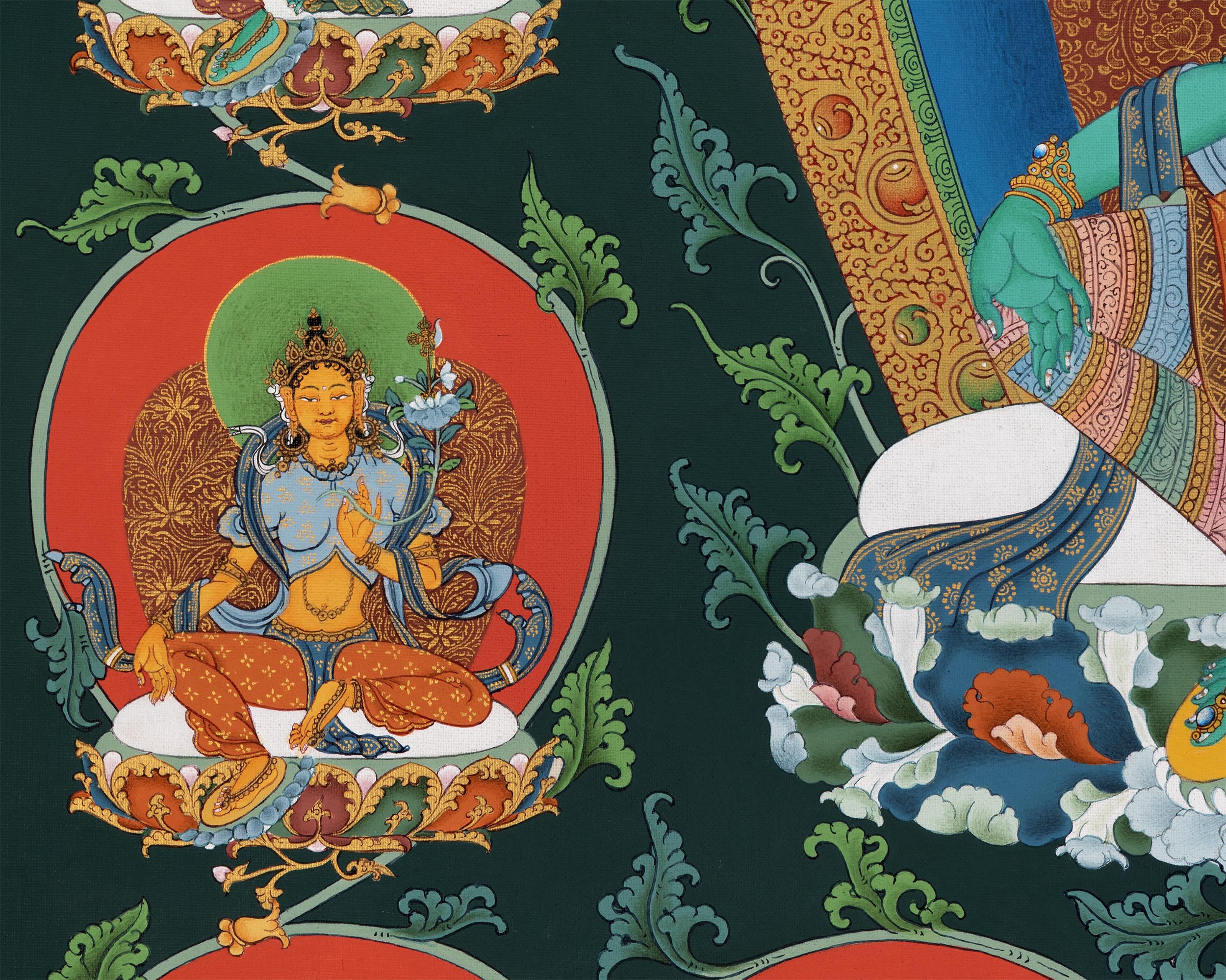 21 Tara Thangka Print | The Mother Bodhisattva Drolma | High Quality Canvas Print