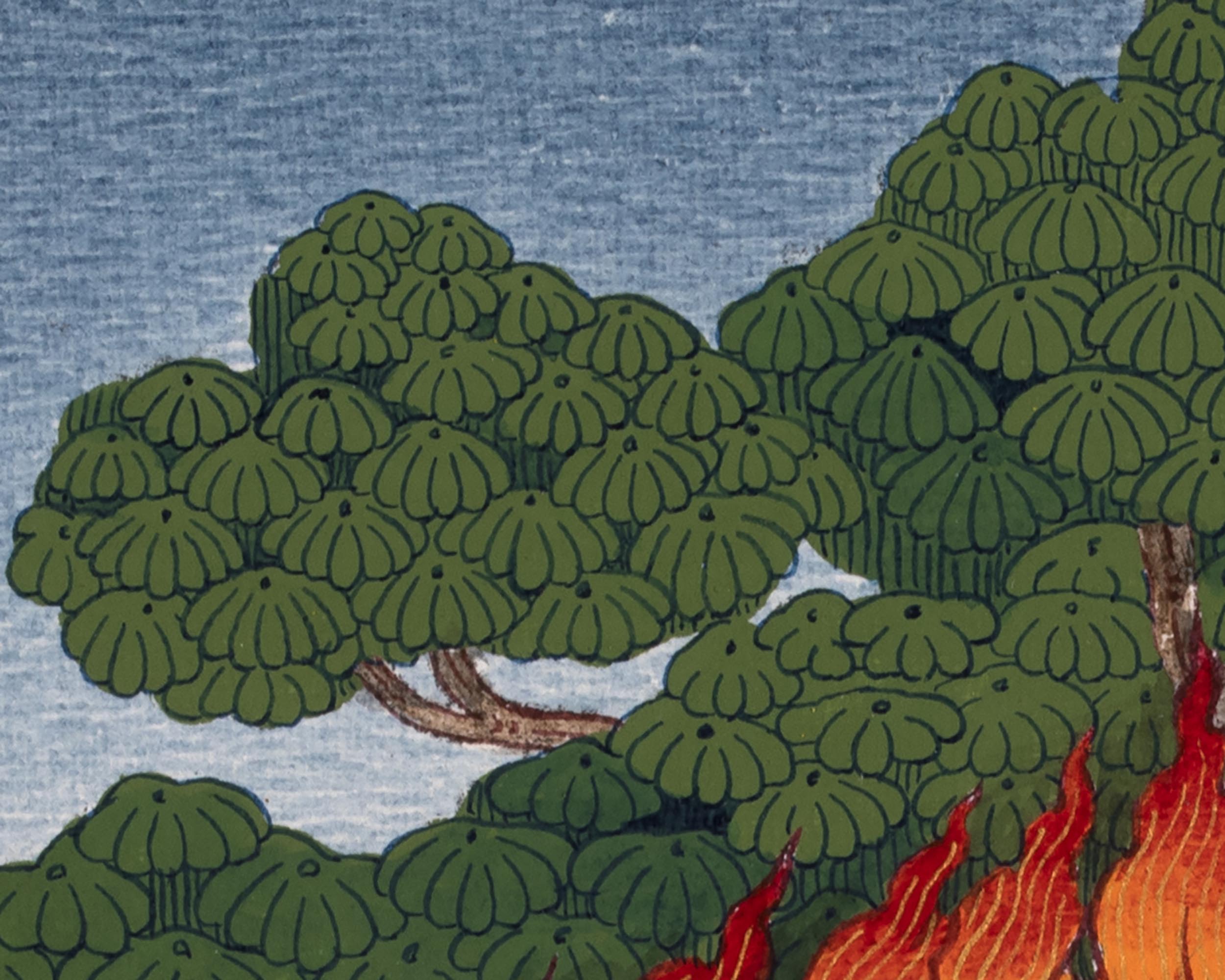 Mahakala Thangka | Six Armed Shangpa Kagyu Painting