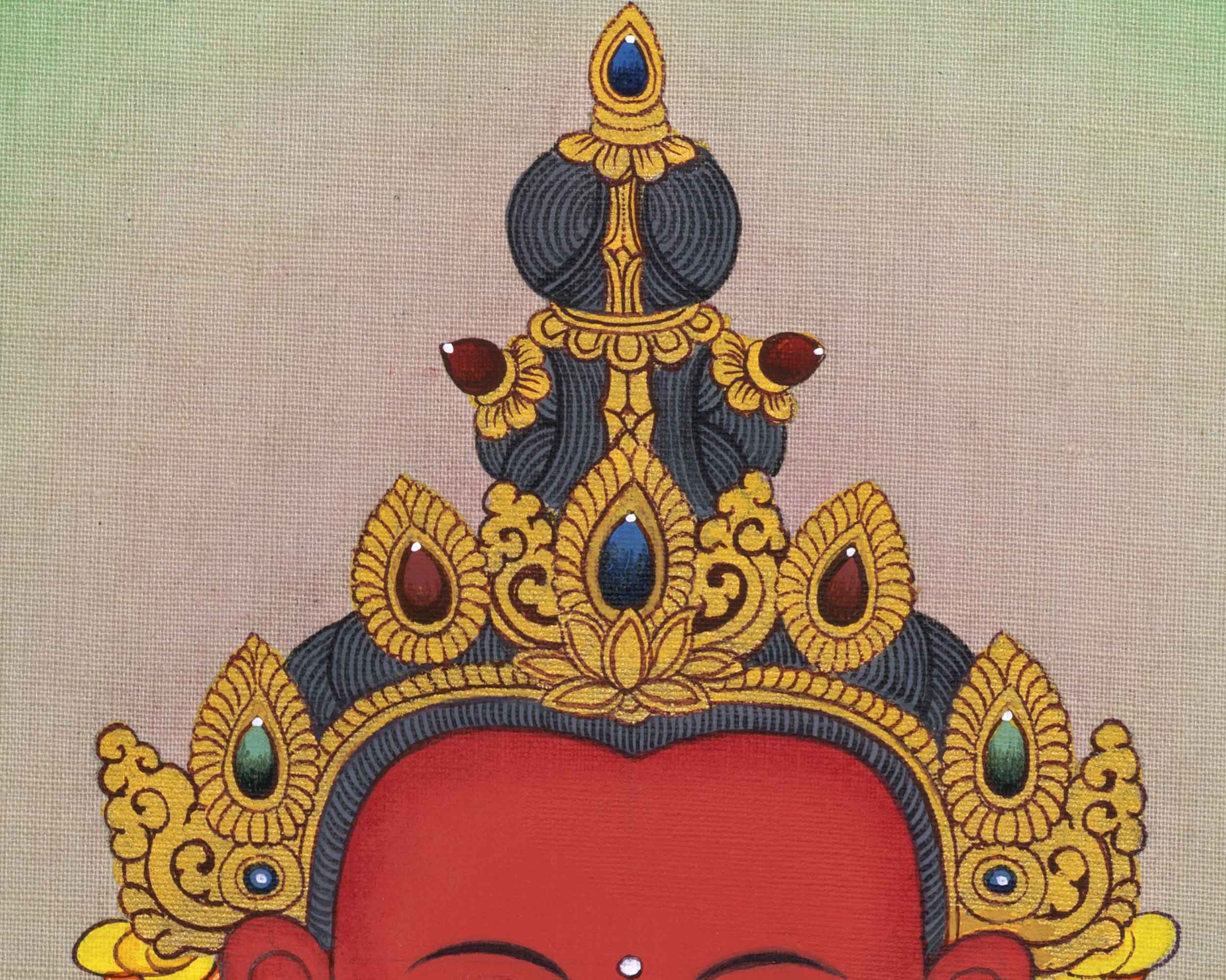 Buddhist Deity Amitayus Long Life Practice Print | High Quality Giclee Print | Spiritual Room Decoration