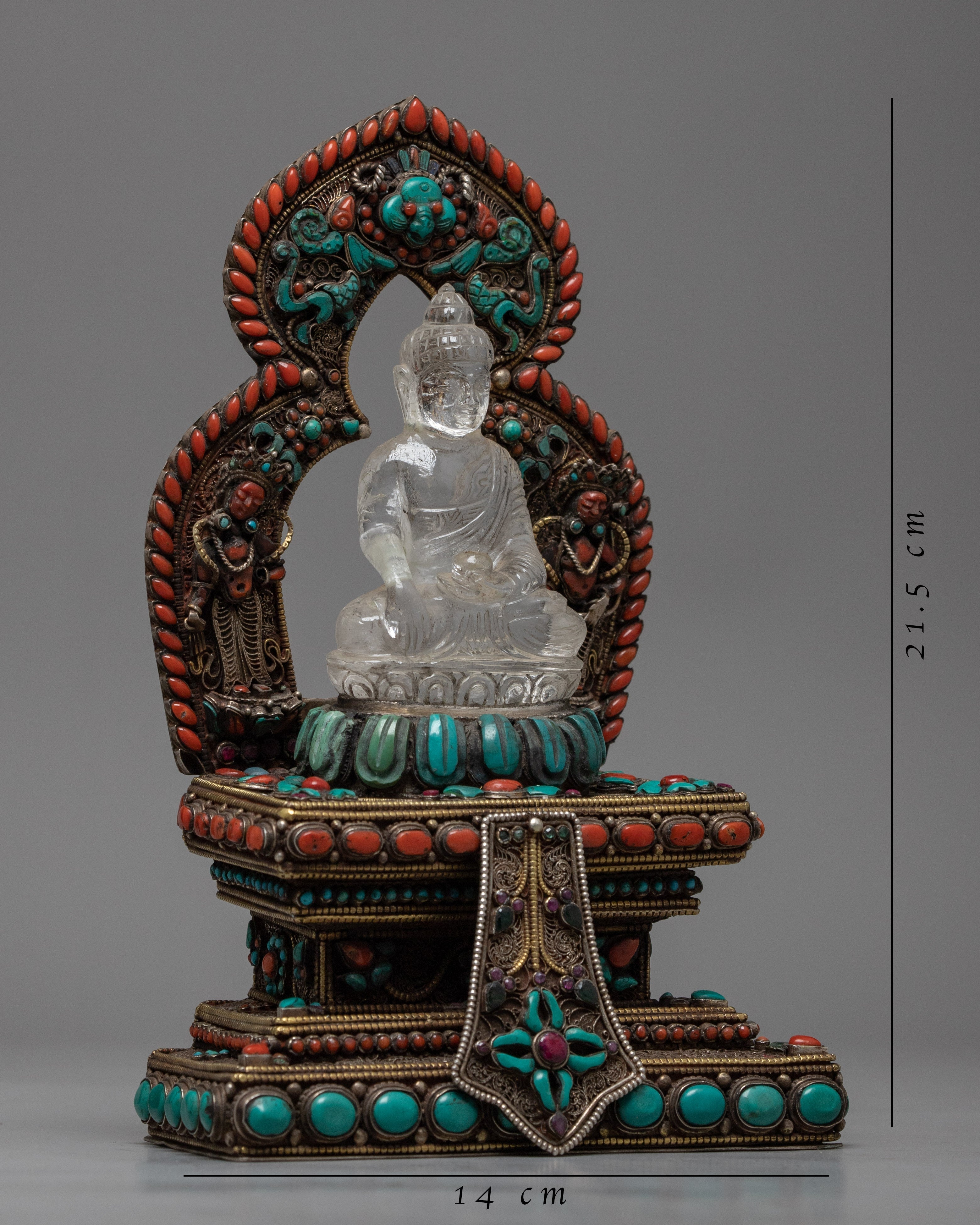 Crystal Ratnasambhava Buddha Statue | Buddhist Home Sign Decor