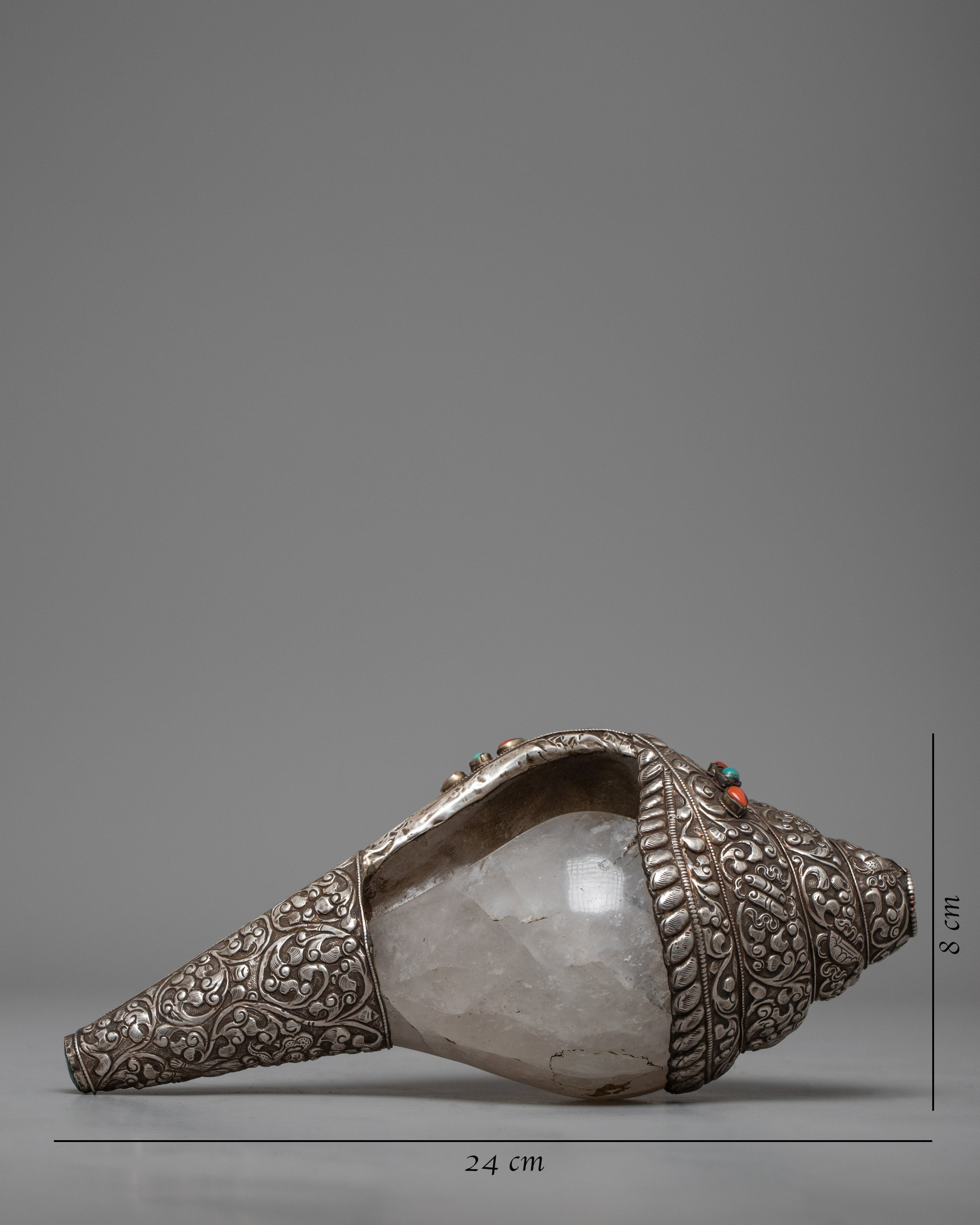 Right Handed Conch | Buddhist Crystal Conch