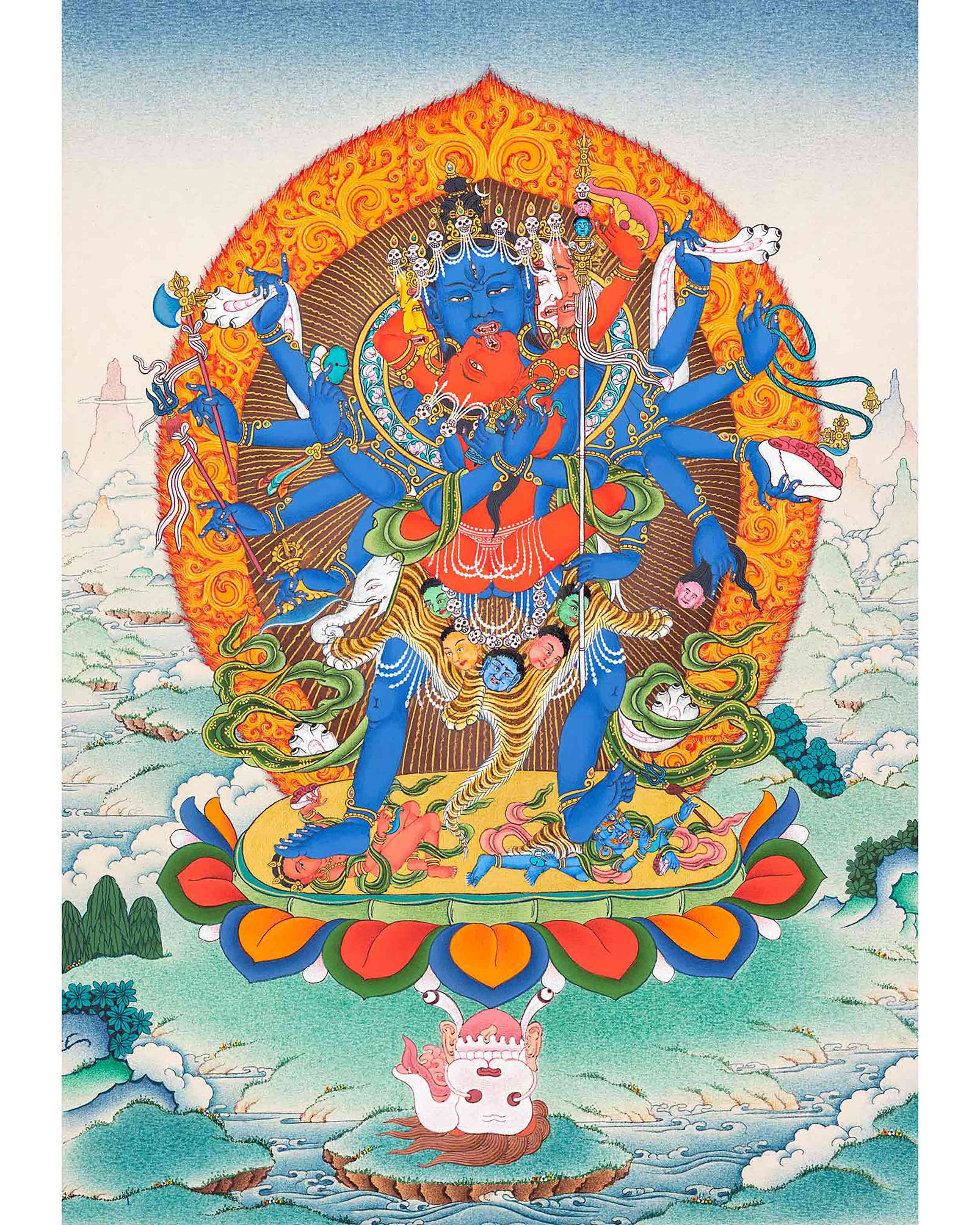 12 Armed Chakra Sambhara Thangka