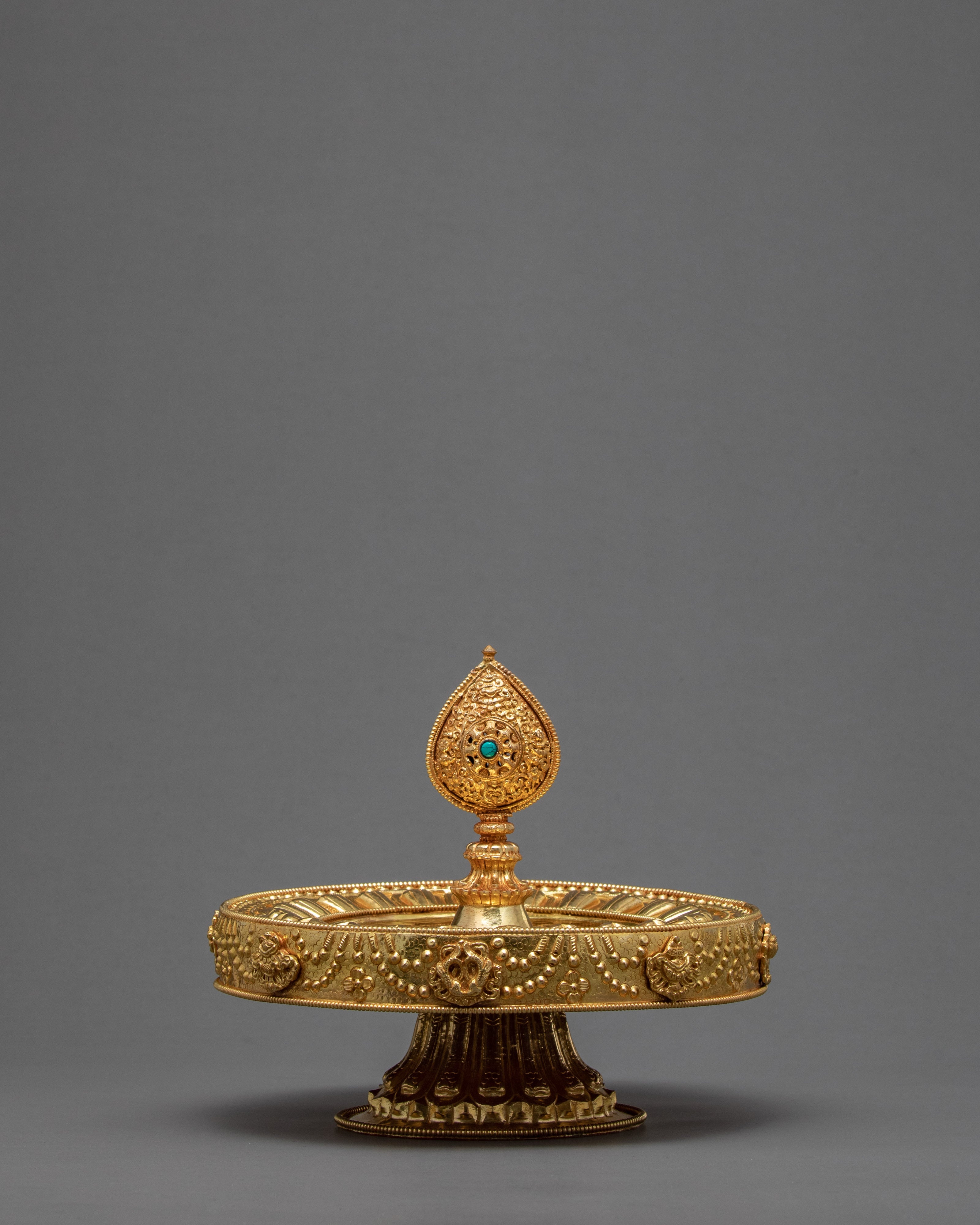 5 inches Mandala for Offering | Handcarved Buddhist Offering Set