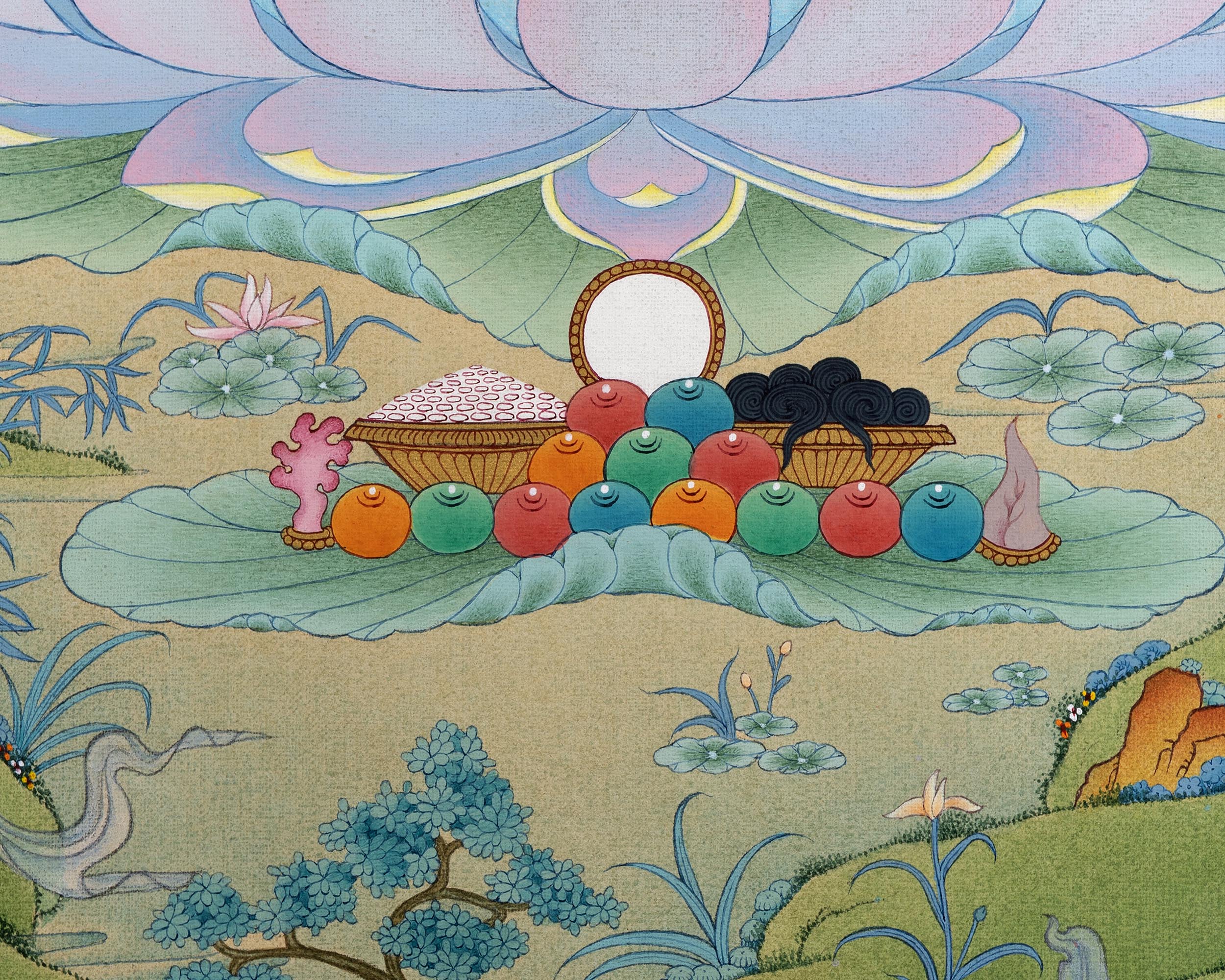 White Tara Thangka | Namgyalma | Amitayus | Long Life Bodhisattva