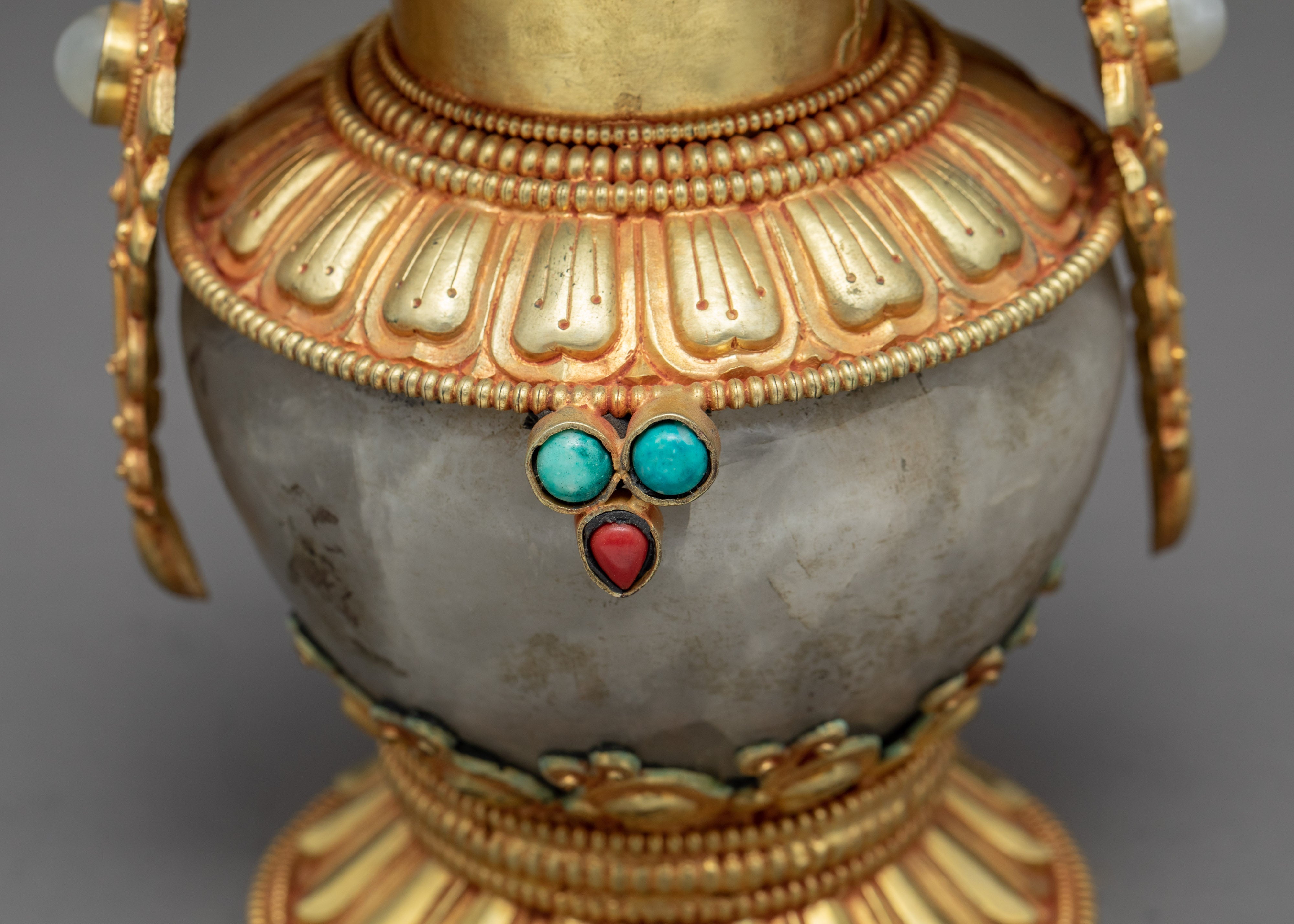 Crystal Bhumba Vase | Vintage Crystal Vase | Traditional Altar Offerings