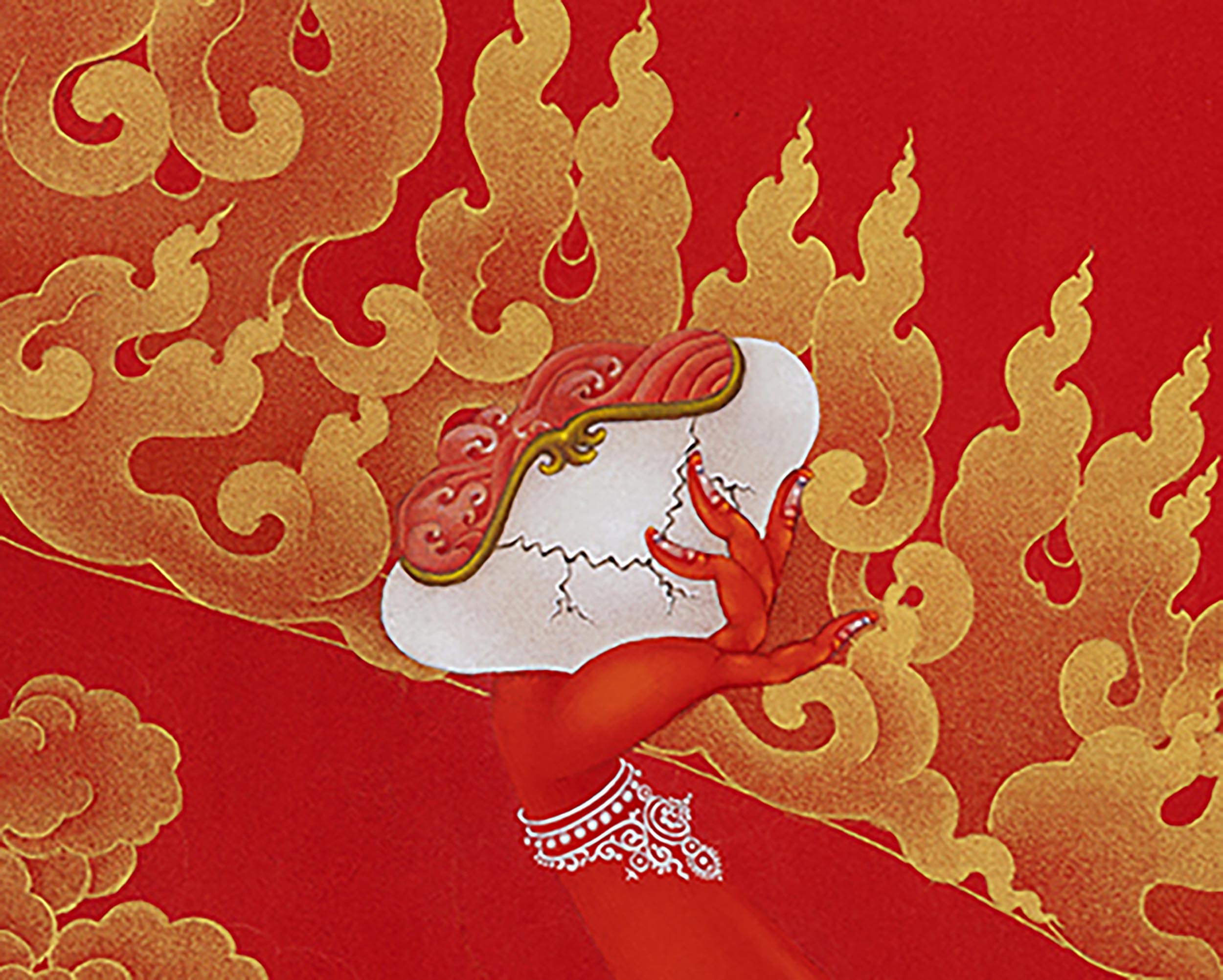 Dakini Vajrayogini With Citipati And Vajradharma Thangka