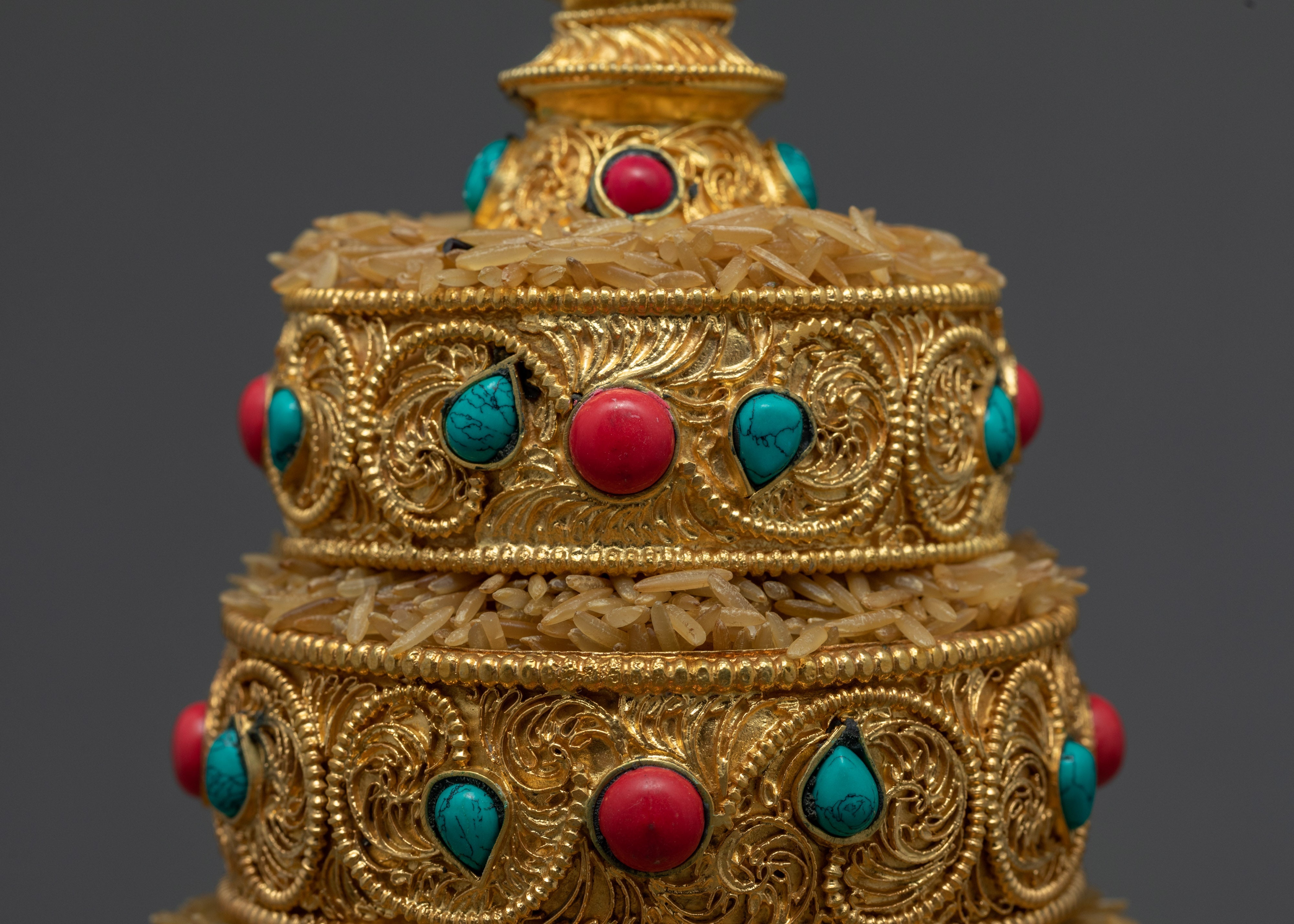 Ornate Gold Mandala | Buy Ritual Offering Set Online