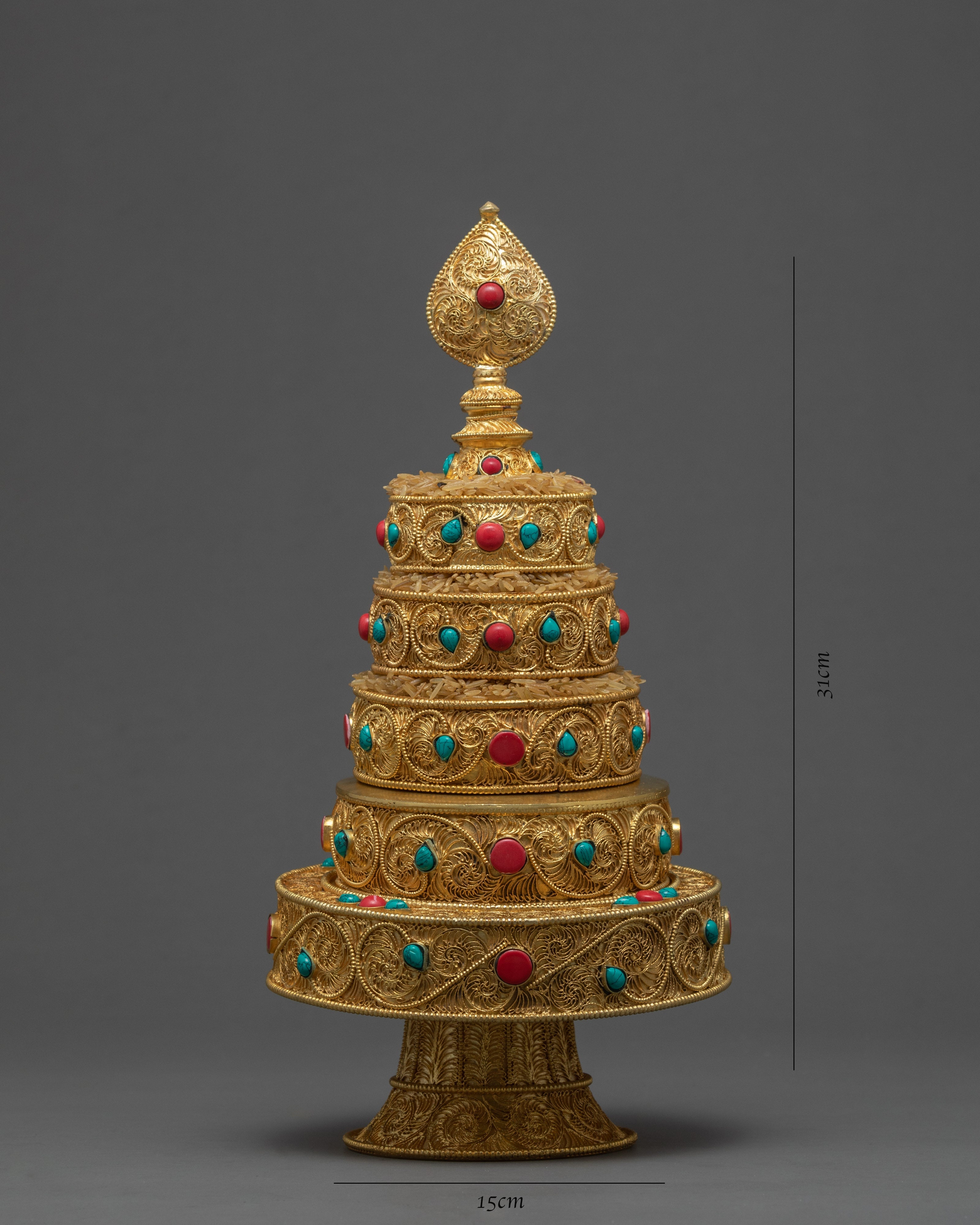 Ornate Gold Mandala | Buy Ritual Offering Set Online