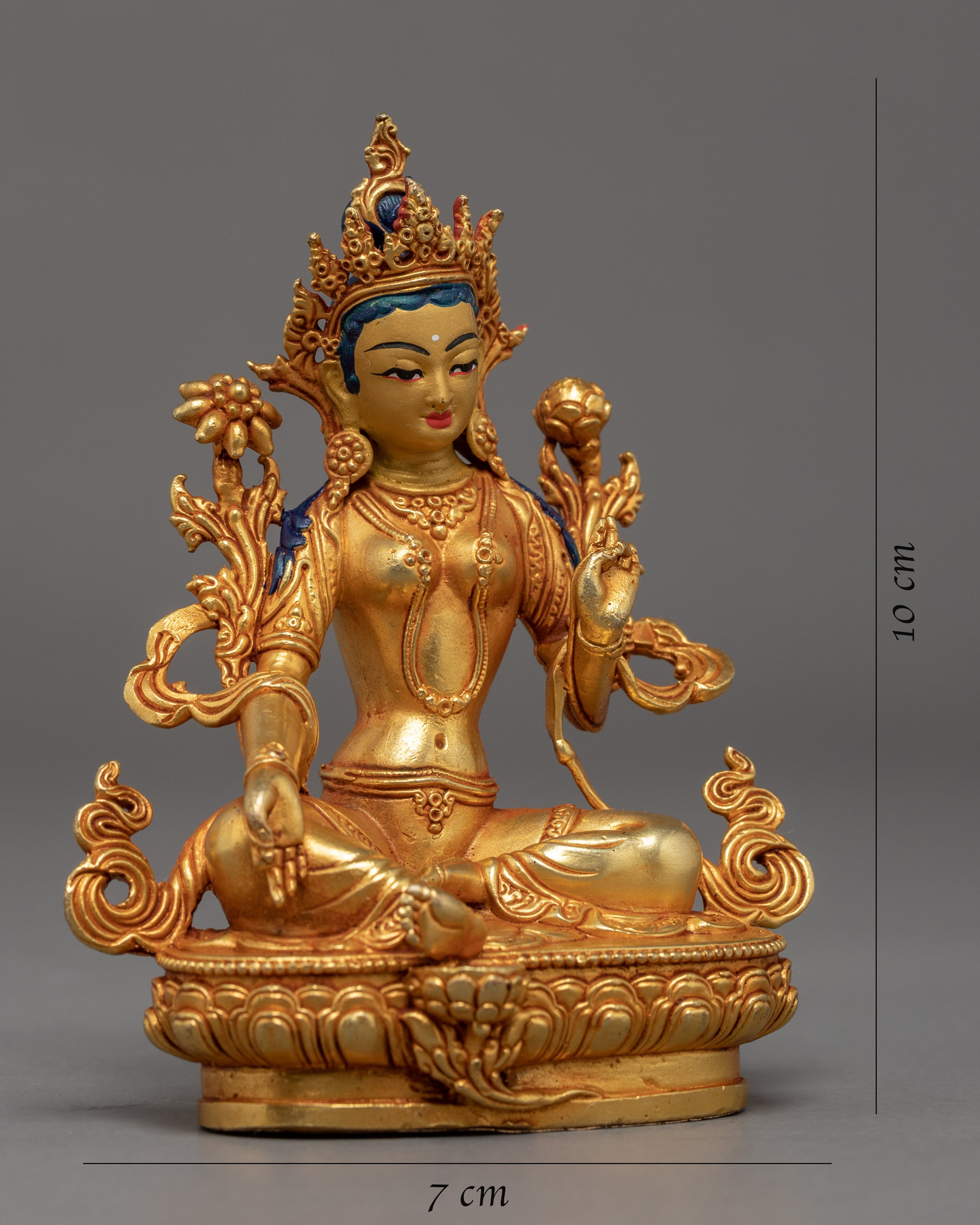 Green Tara Statue | Mother Drolma Sculpture | Buddhist Gifts