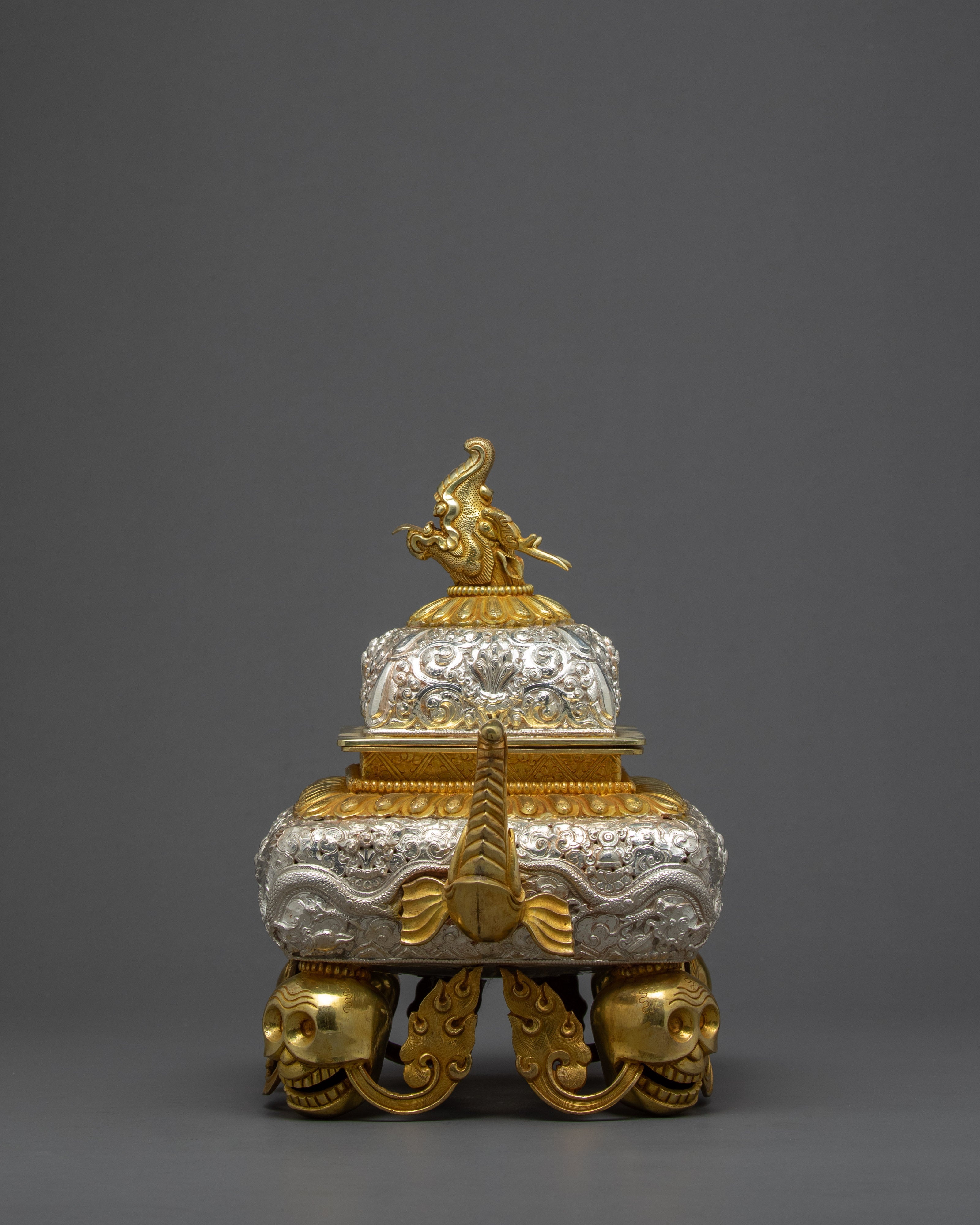Traditional Incense Burner | Gold Plated Traditional Zen Room Decor | Ritual items