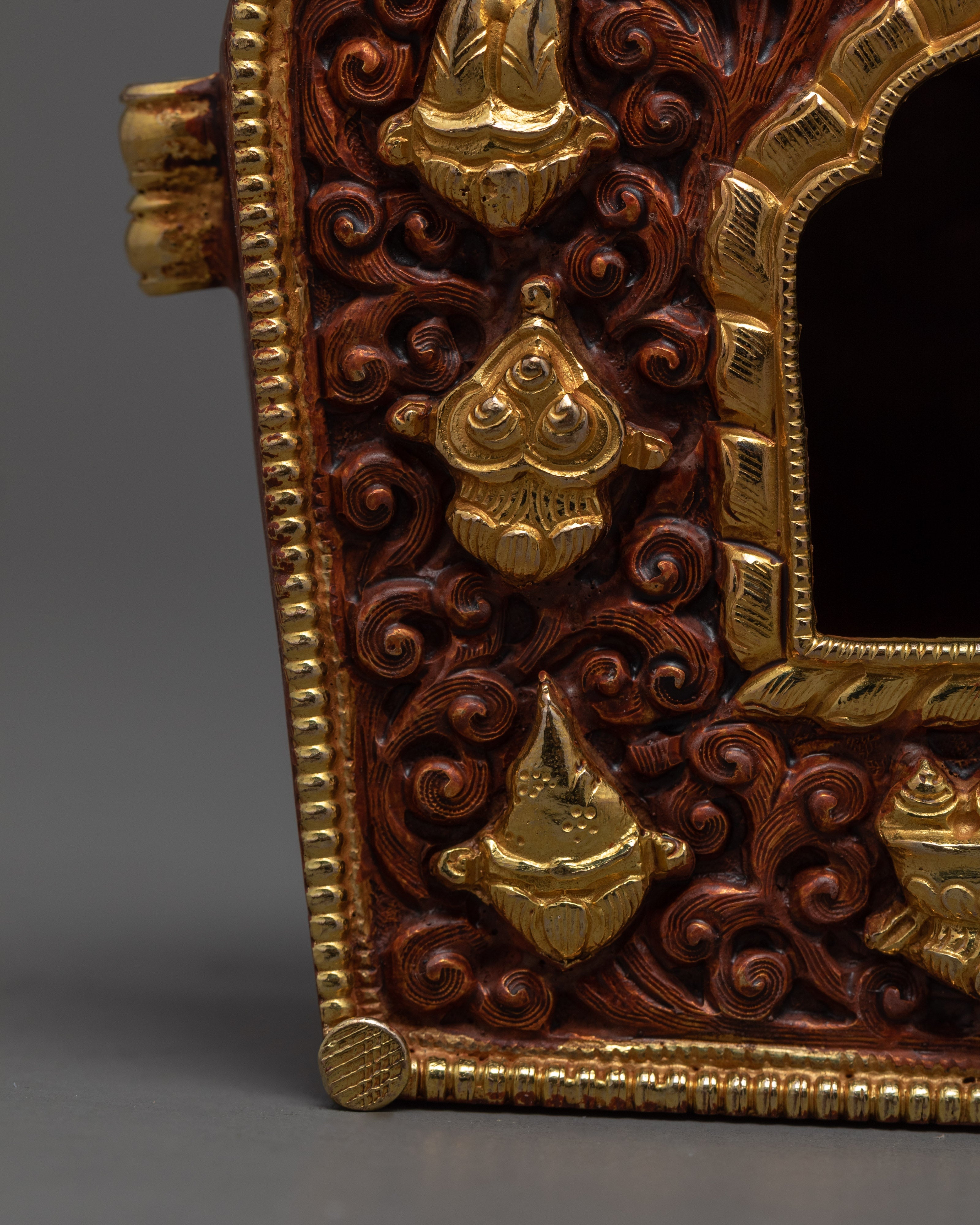 Ghau Box | Tibetan Handcarved Prayer Box | Mini Buddhist Souvenir