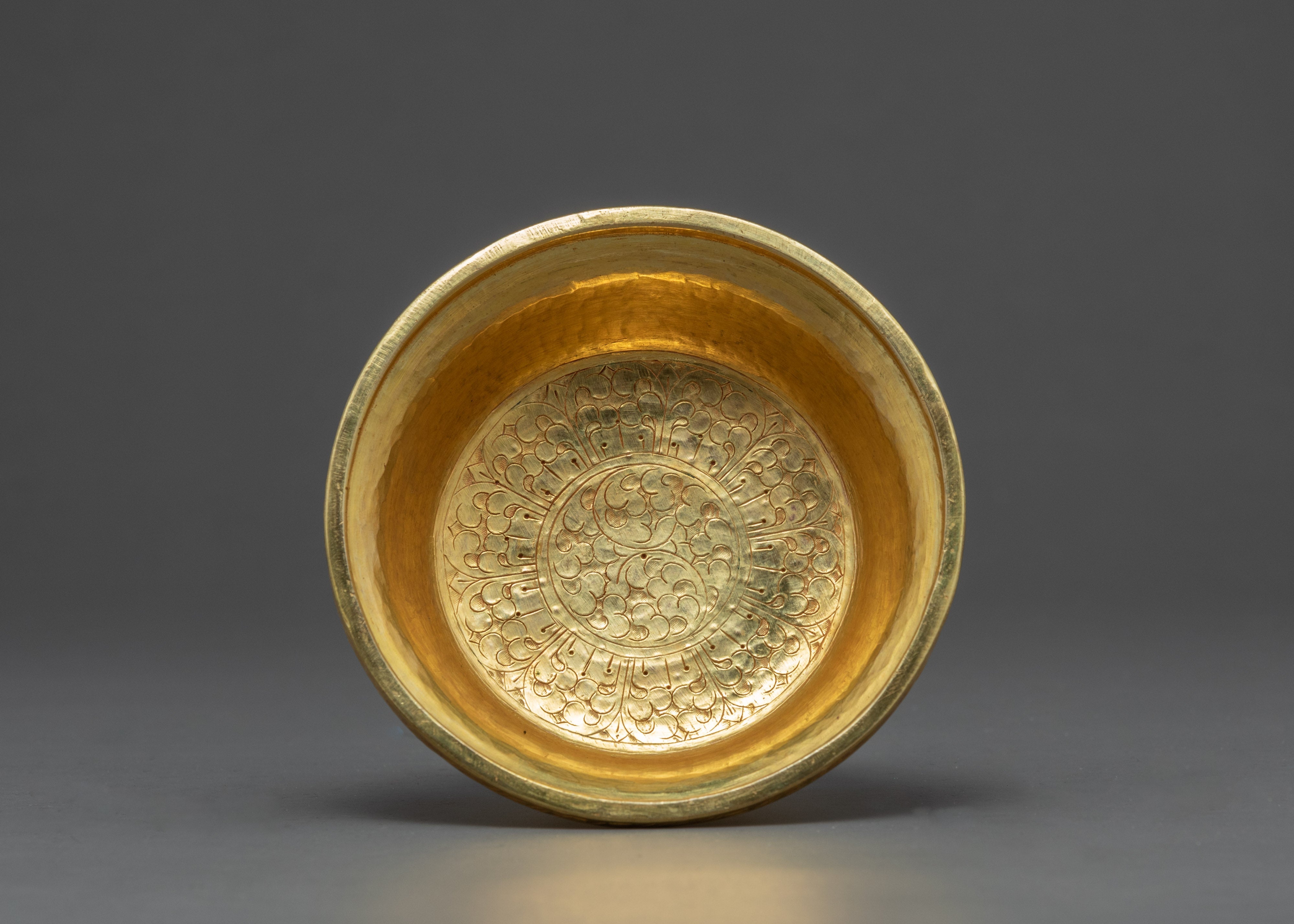 The Golden Drink Offering | Ancient Serkyem Set | Buddhist ritual Kit