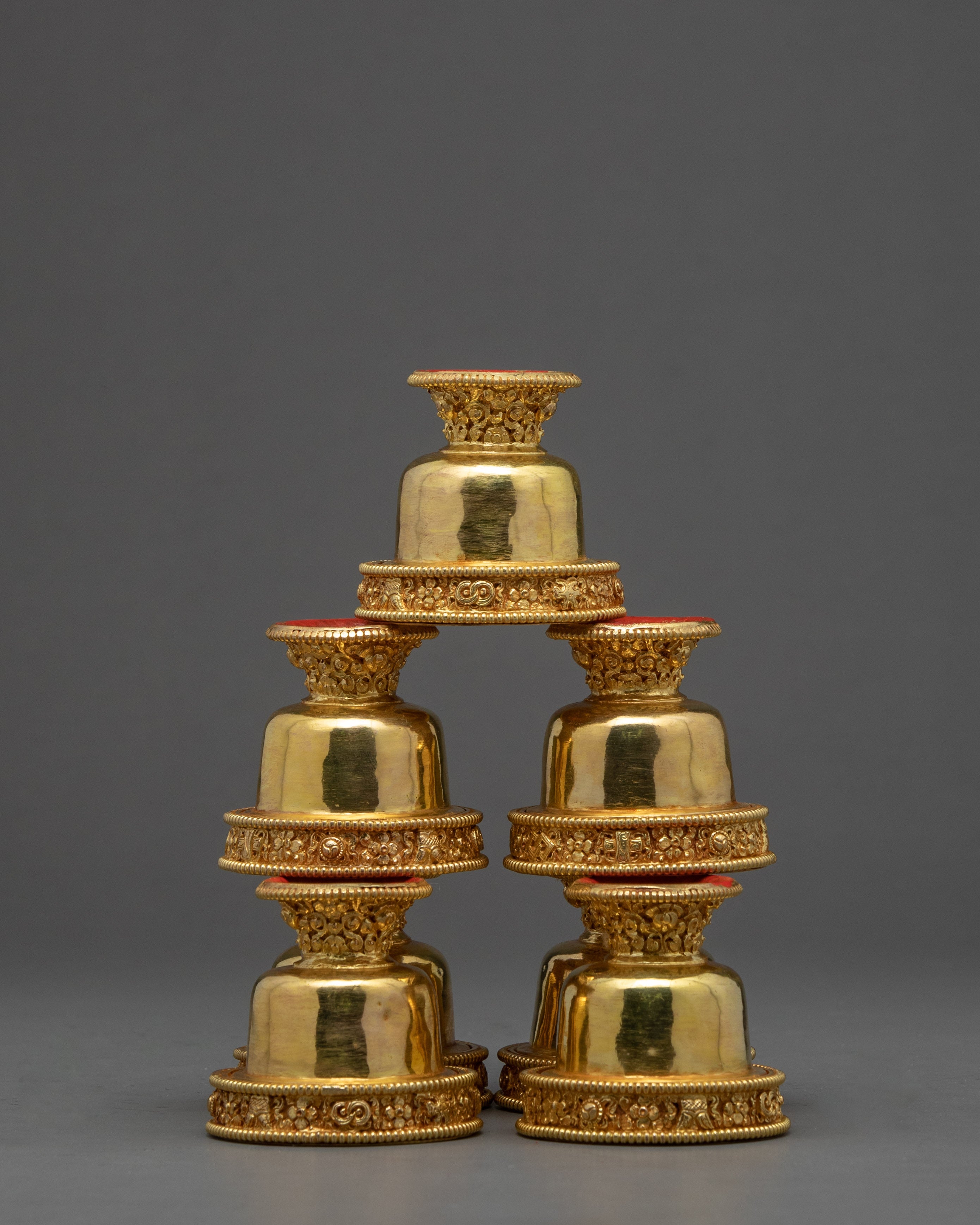 Water Offering Bowls | Handcrafted Ritual Items | Tibetan Altar Offerings