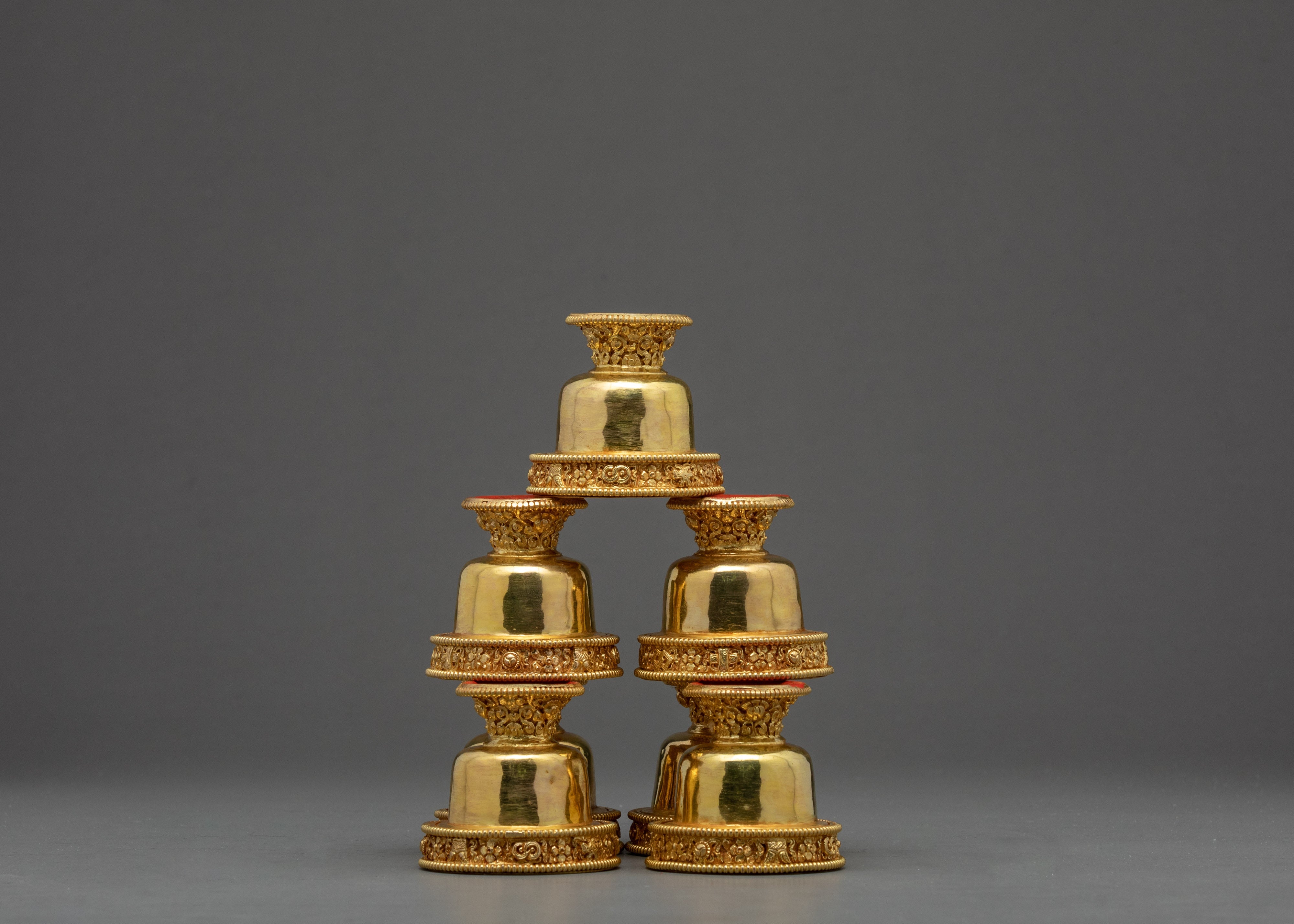 Water Offering Bowls | Handcrafted Ritual Items | Tibetan Altar Offerings