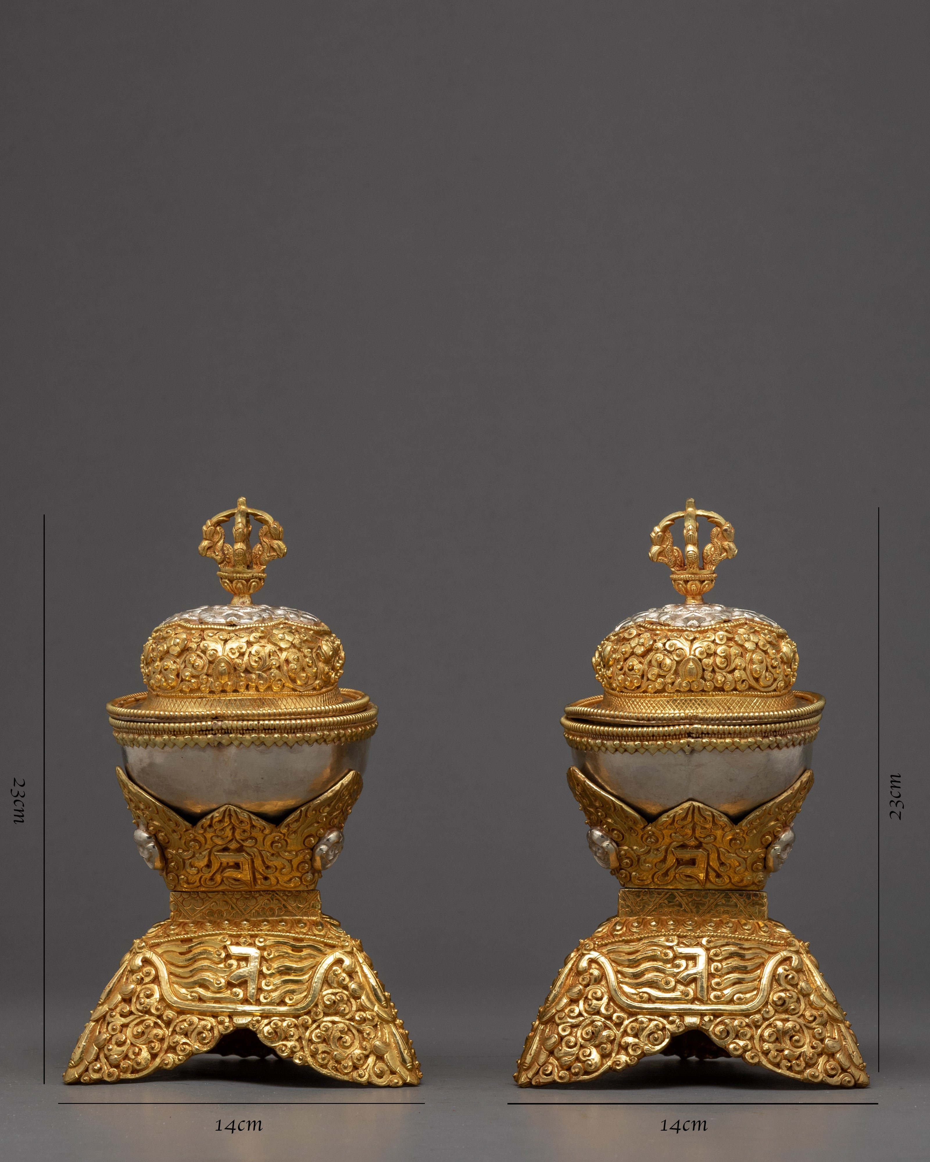 Kapala Skull Bowl Set | Handcrafted with Antique Finish