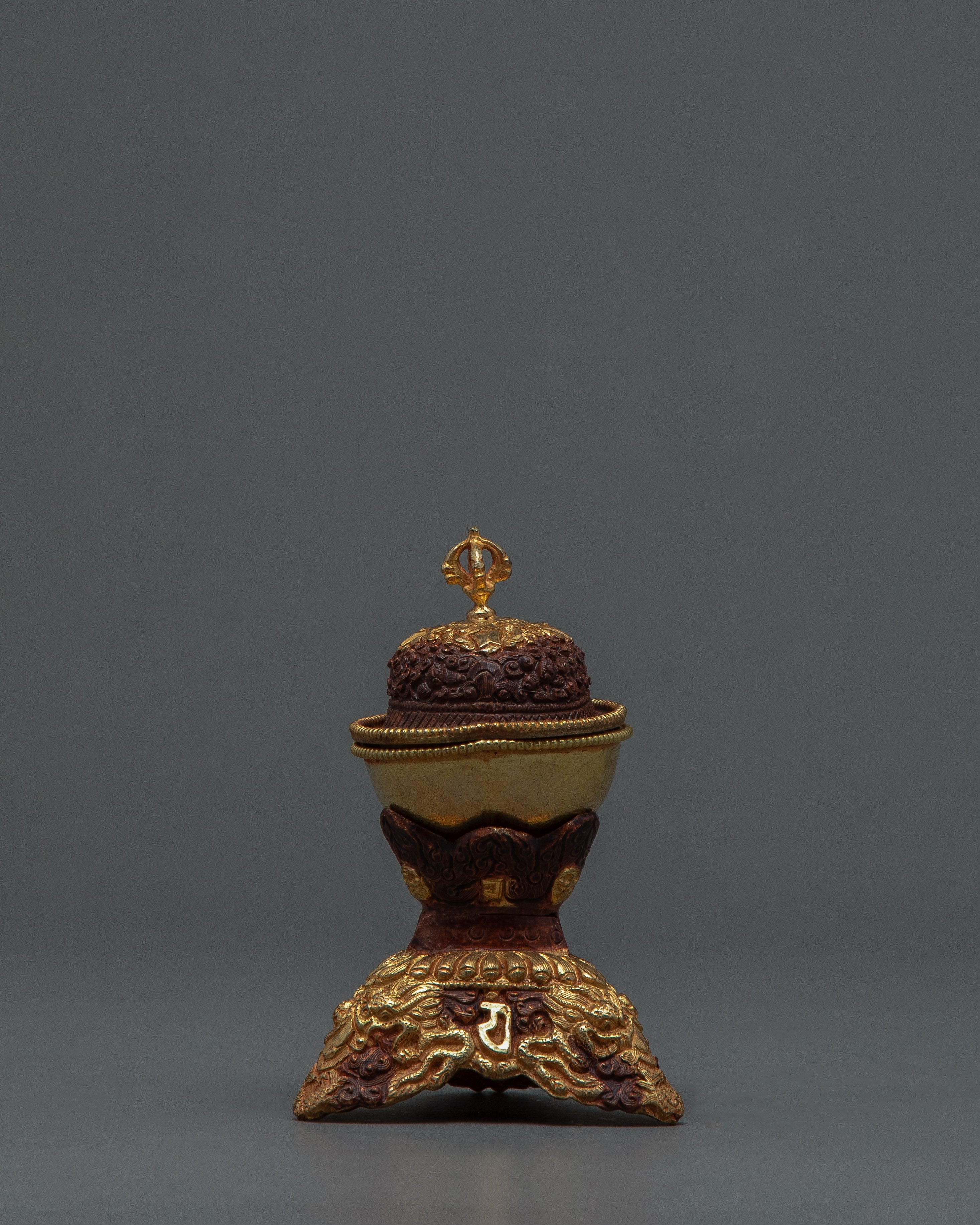 Kapala Skull Set | Tantric Altar Offerings | Tibetan Kapala Cup