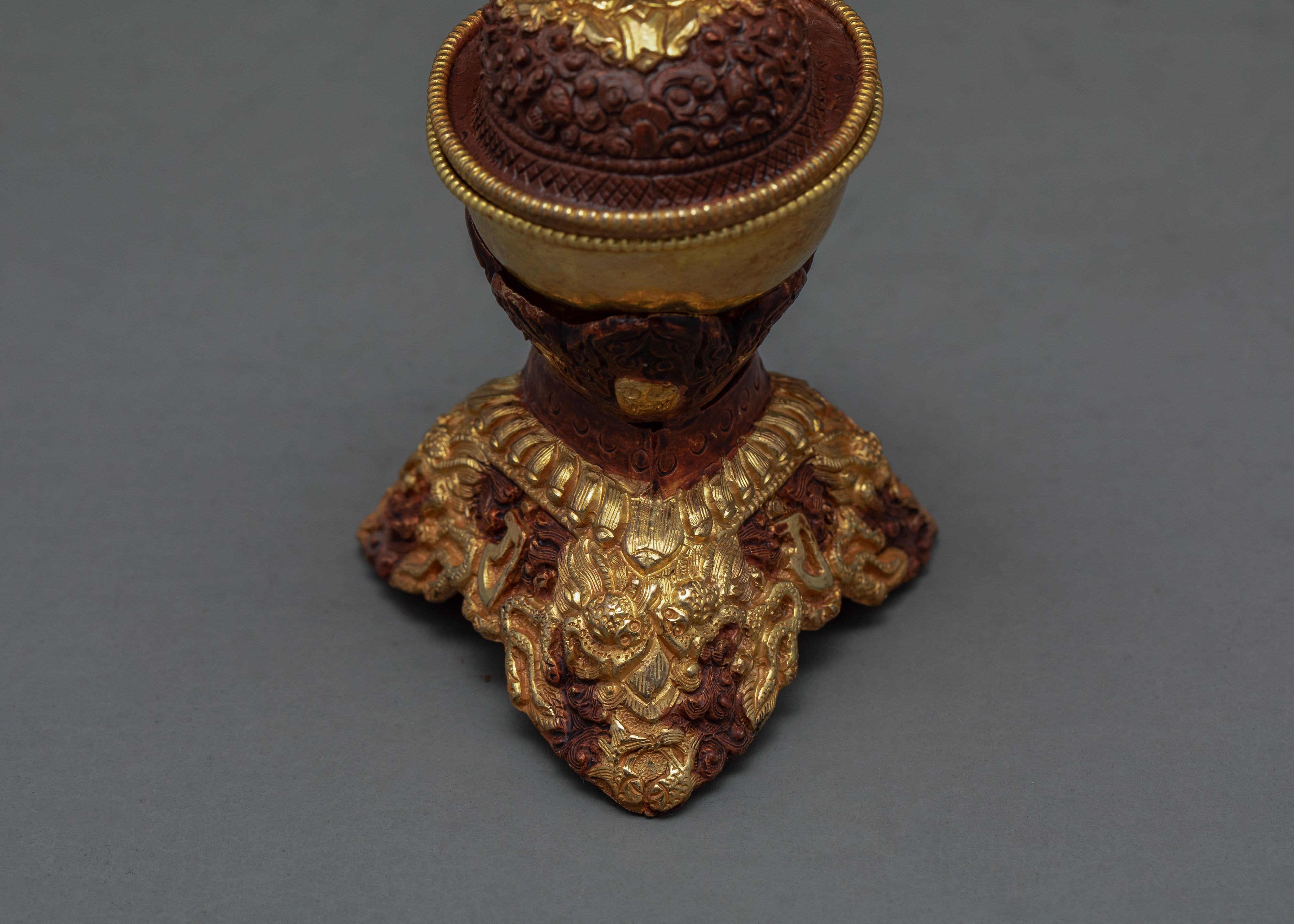 Kapala Skull Set | Tantric Altar Offerings | Tibetan Kapala Cup