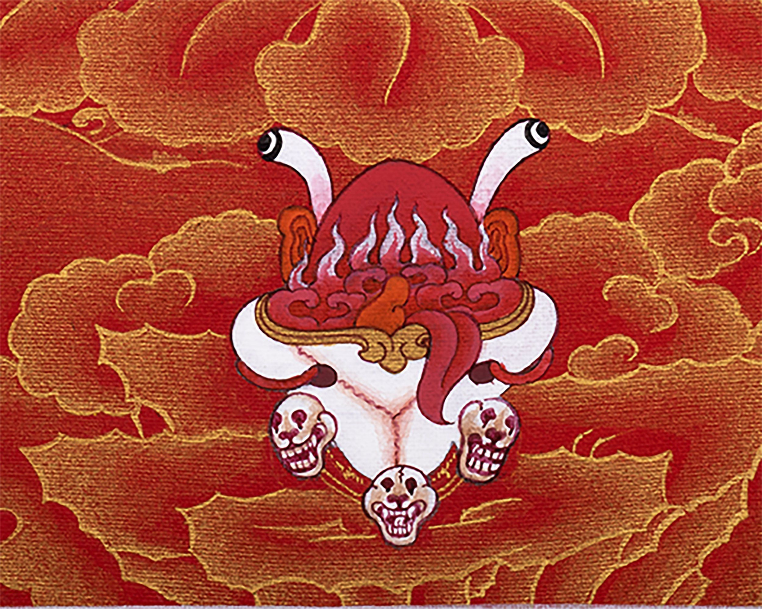 Vajravarahi, Dakini, Yogini Thangka Painting, Hand Painted Vajrayana Buddhist Art