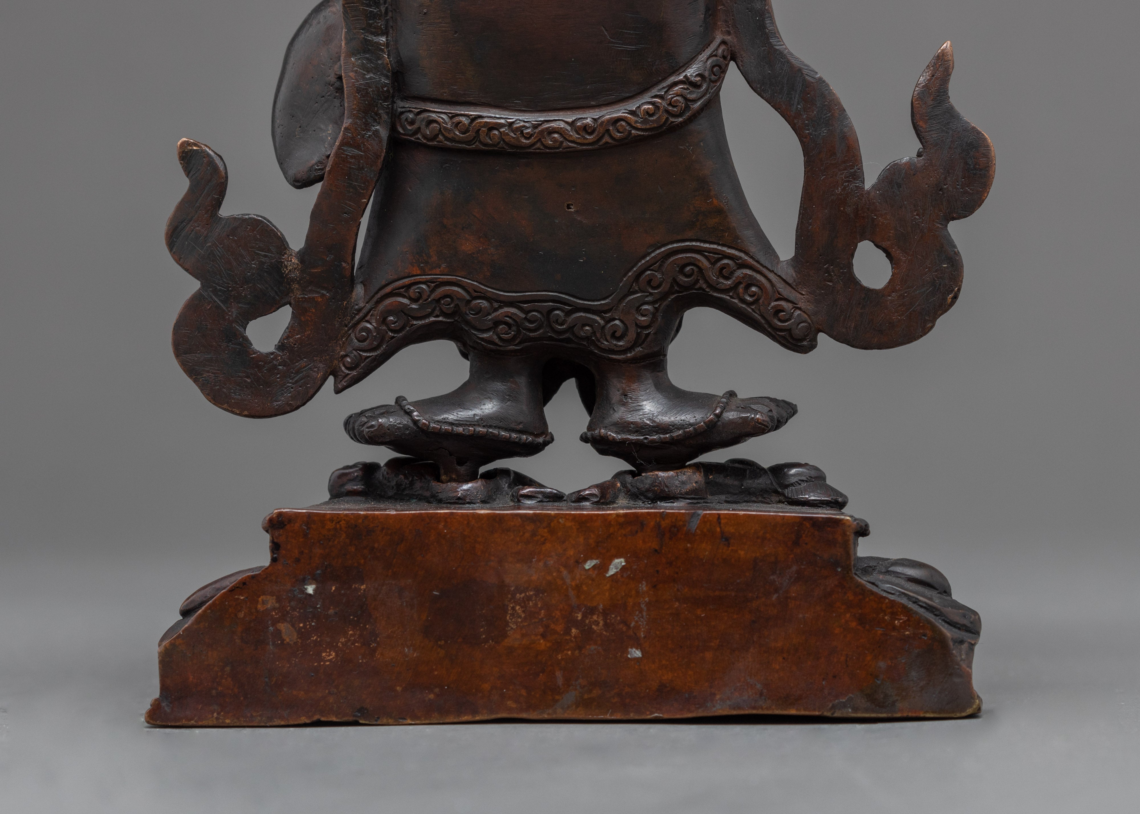 Handmade White Mahakala Statue | Vintage Collectibles