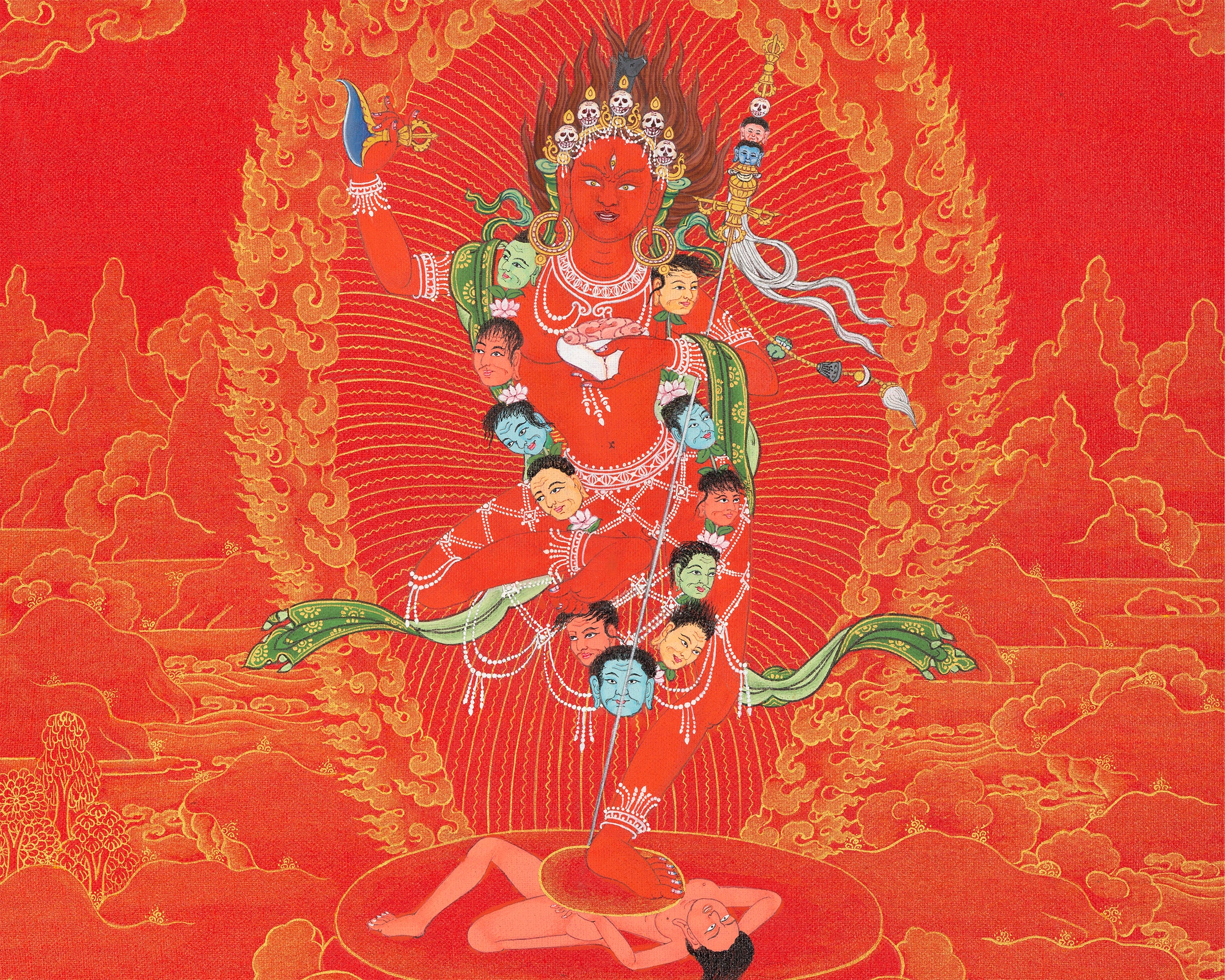 Vajravarahi Thangka | Traditionally Hand Painted Tibetan Painting