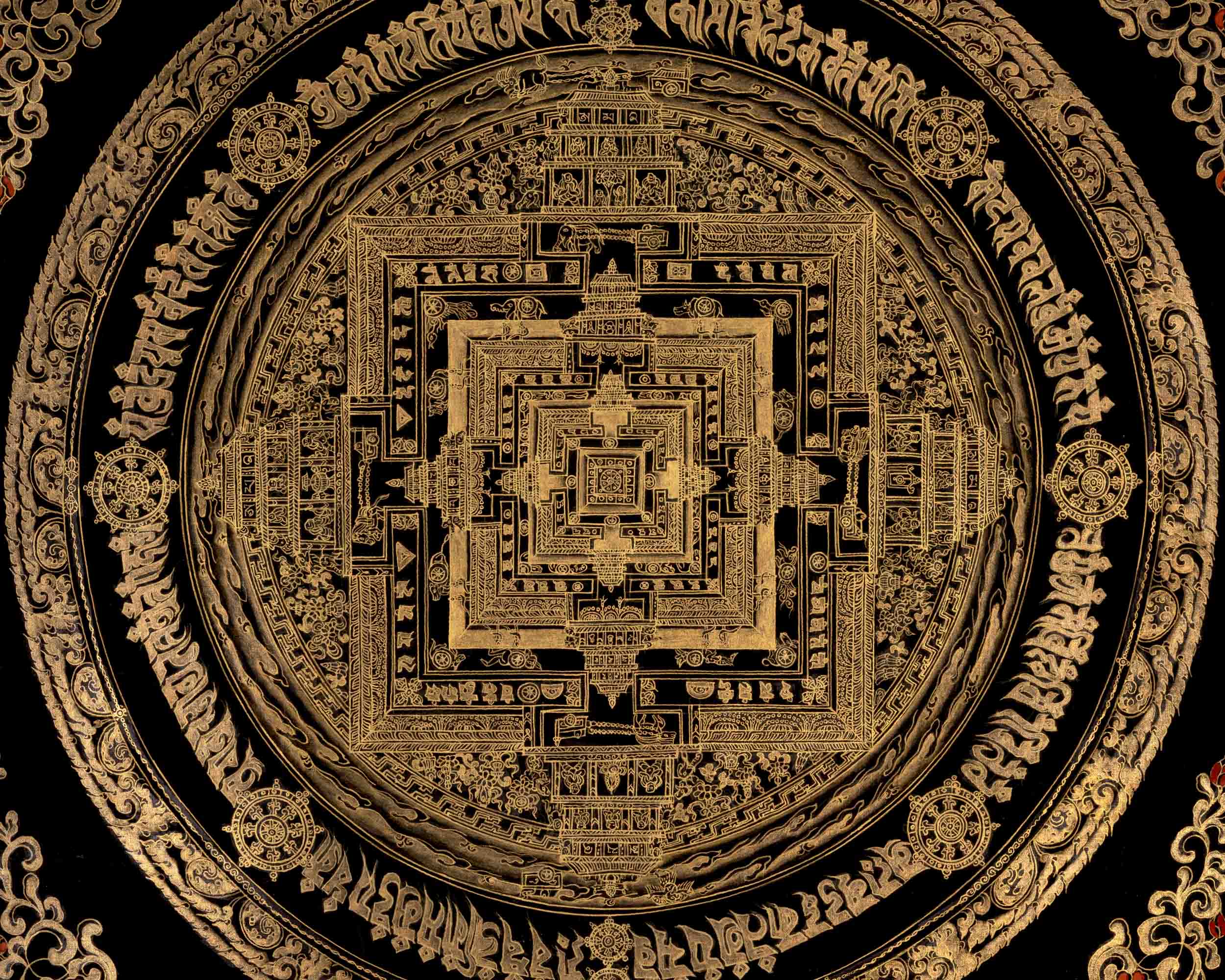 Kalachakra Mandala | Handpainted Tibetan Thangka | Wall Decors