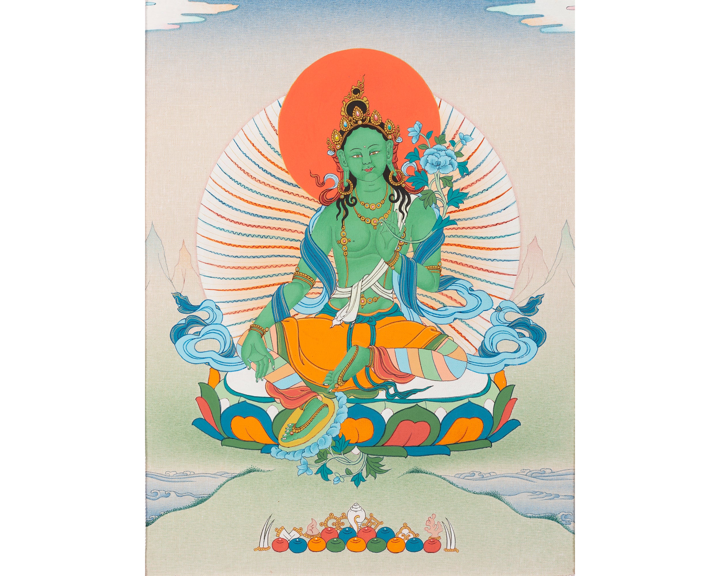 green tara thangka