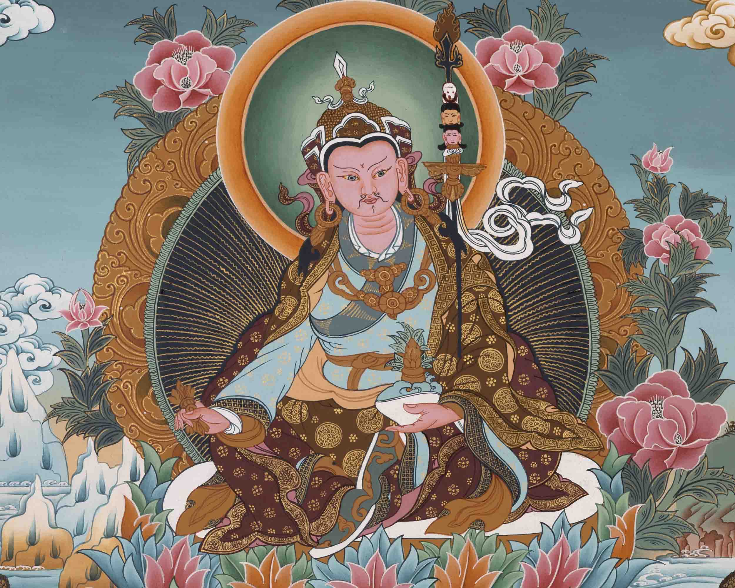 Padmasambhava Guru | Buddhist Thangka | Religious Wall Decors