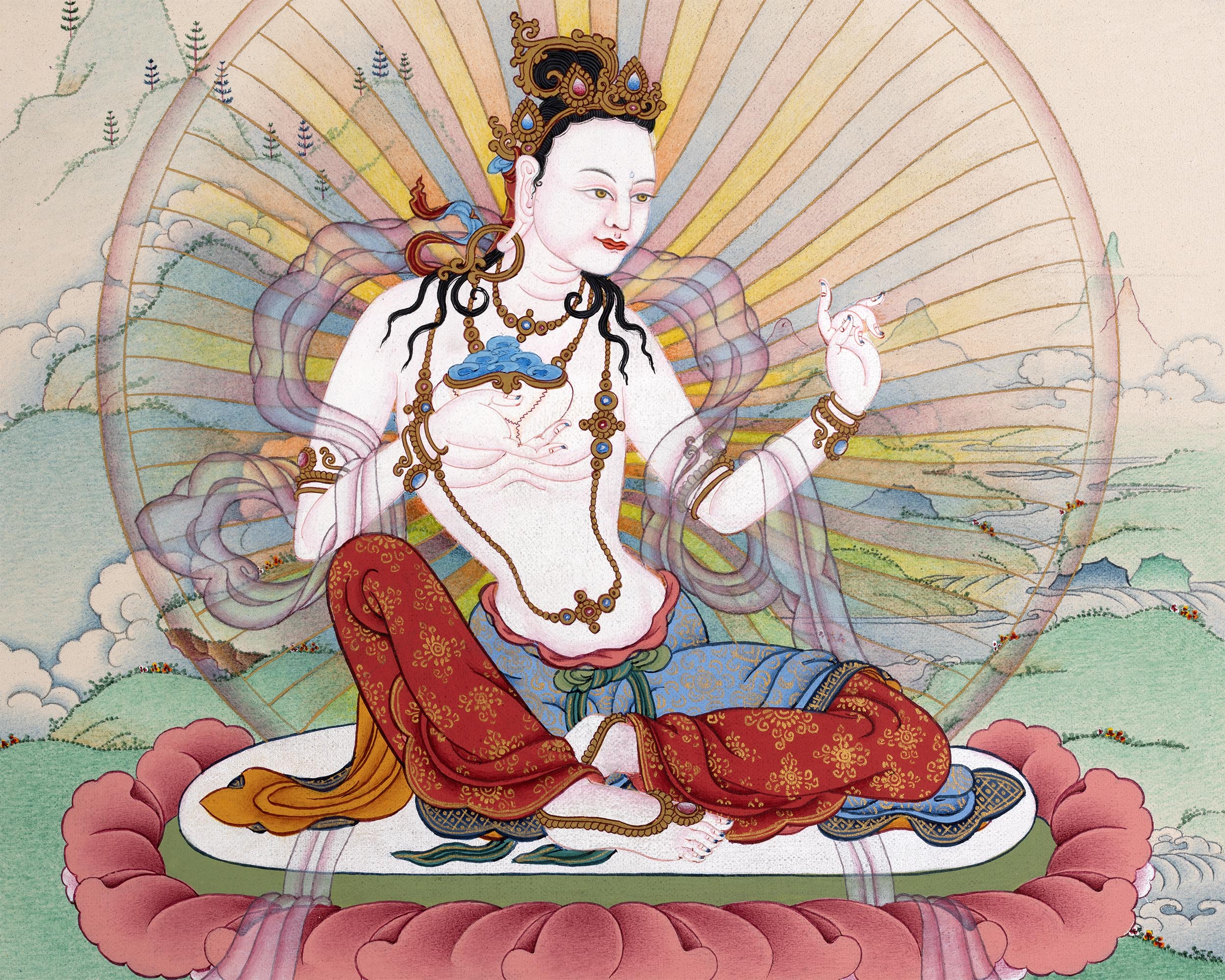 Sukhasiddhi Thangka | Dakini of Magical Illusion