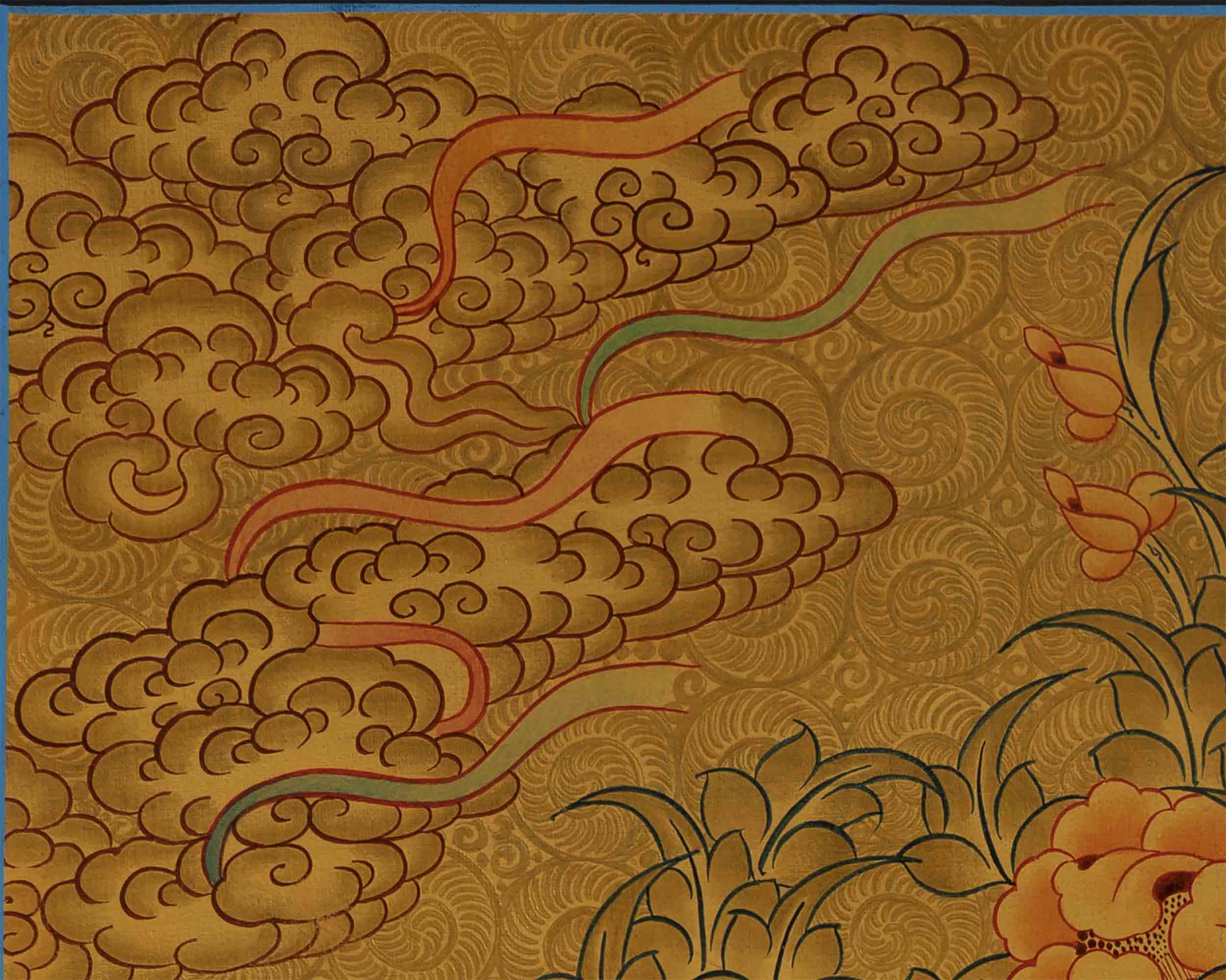 Gold Style Manjushree Thangka | Home Wall Hanging Thanka