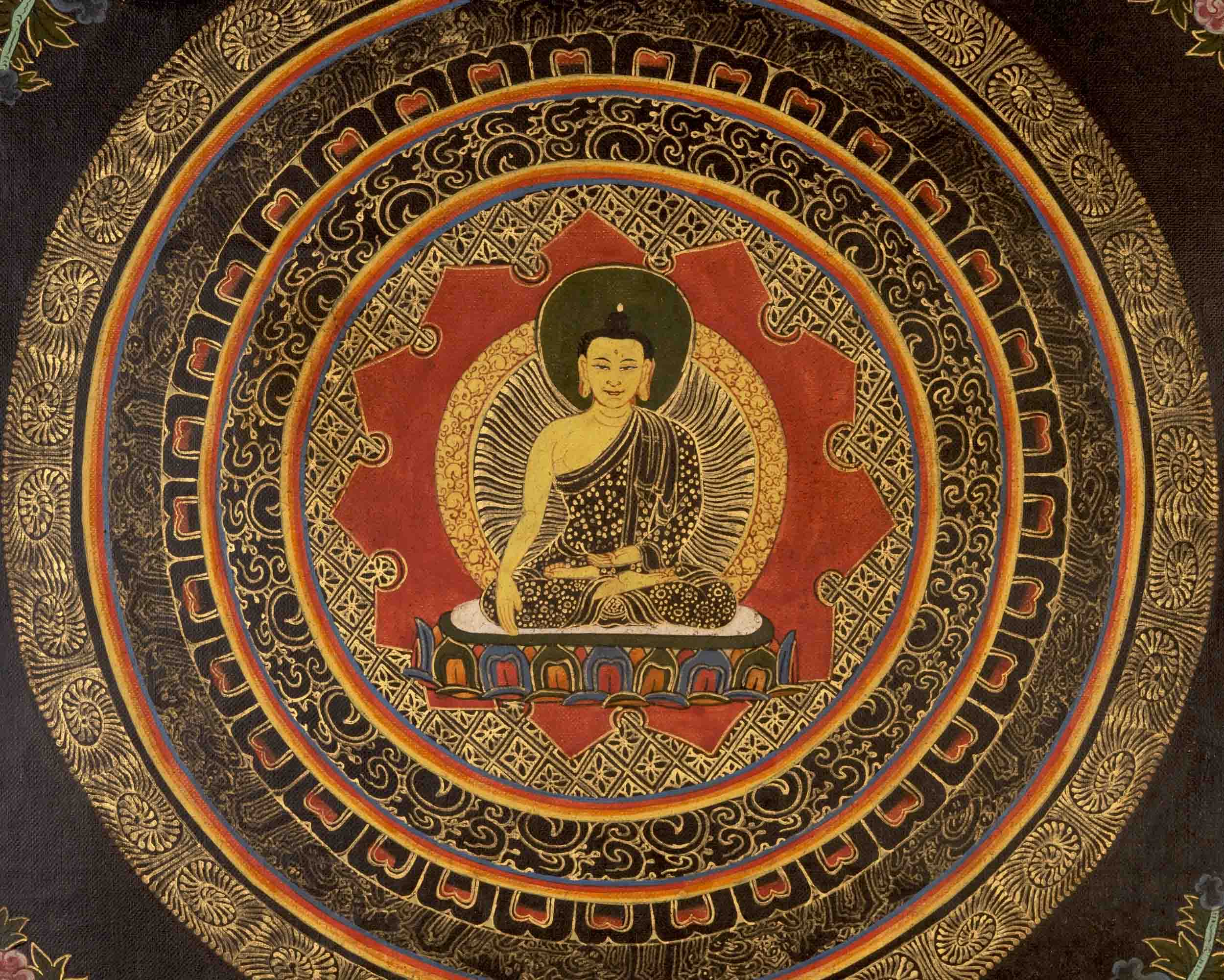 Buddha Shakyamuni Mandala | Traditional Tibetan Thangka | Wall Decors