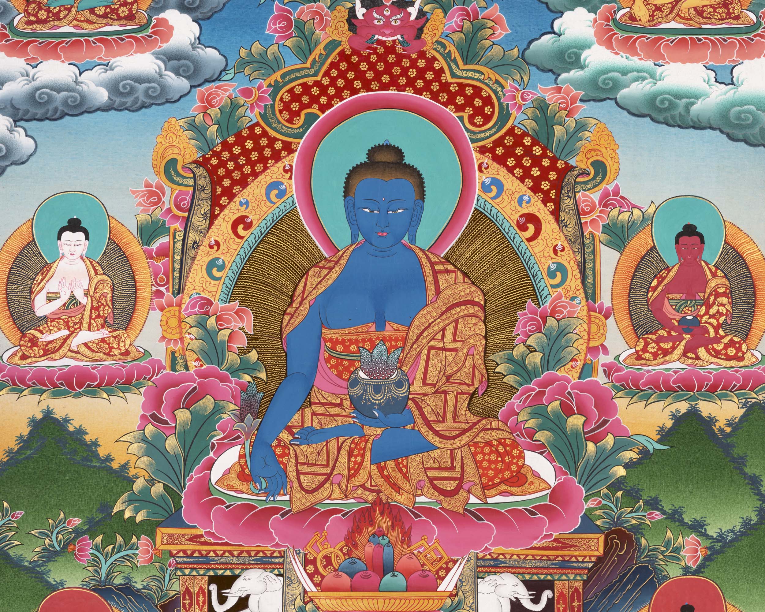 Medicine Buddha Thangka | Gift For Buddhist