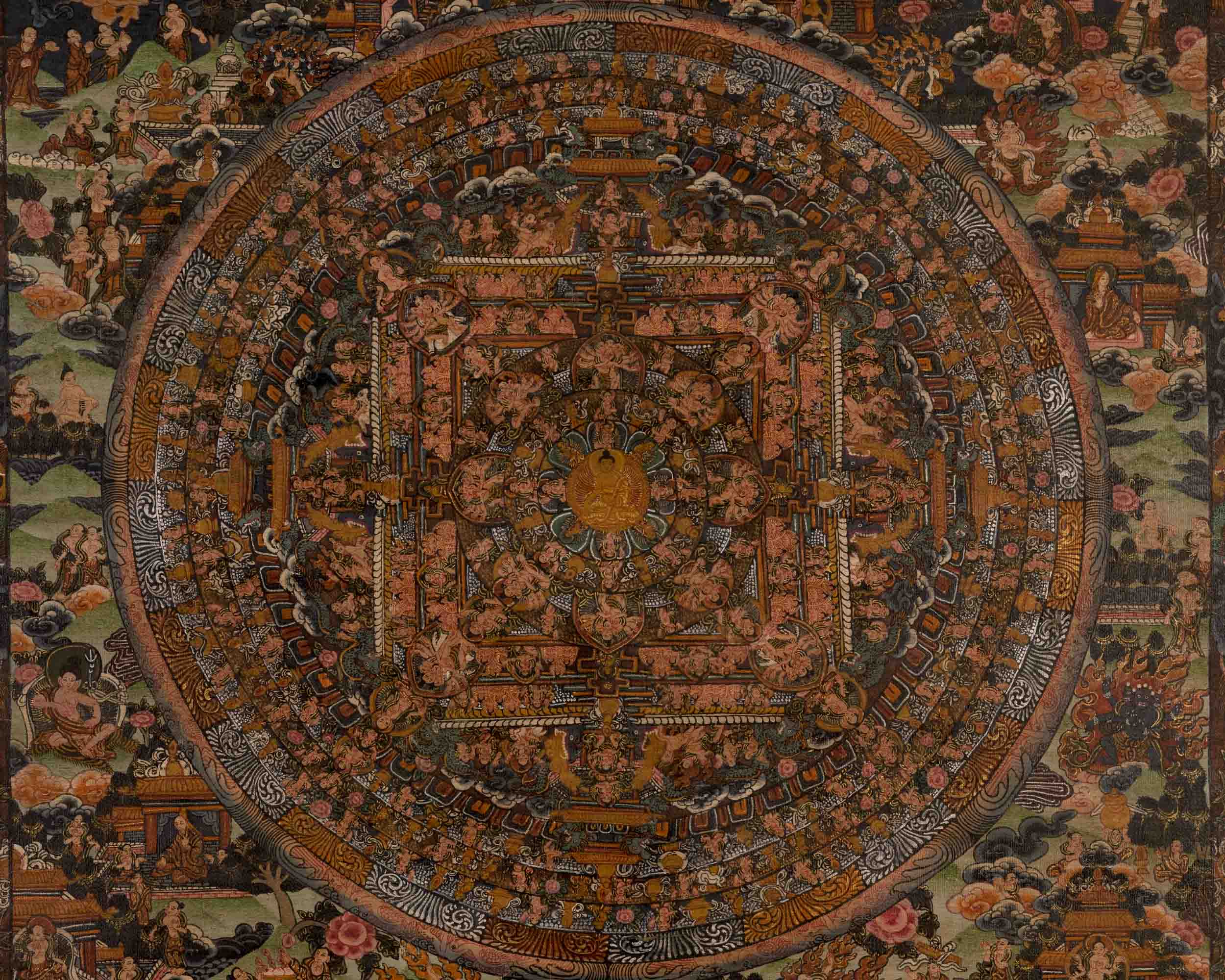 Shakyamuni Buddha Mandala | Traditional Thangka Painting | Wall Decors