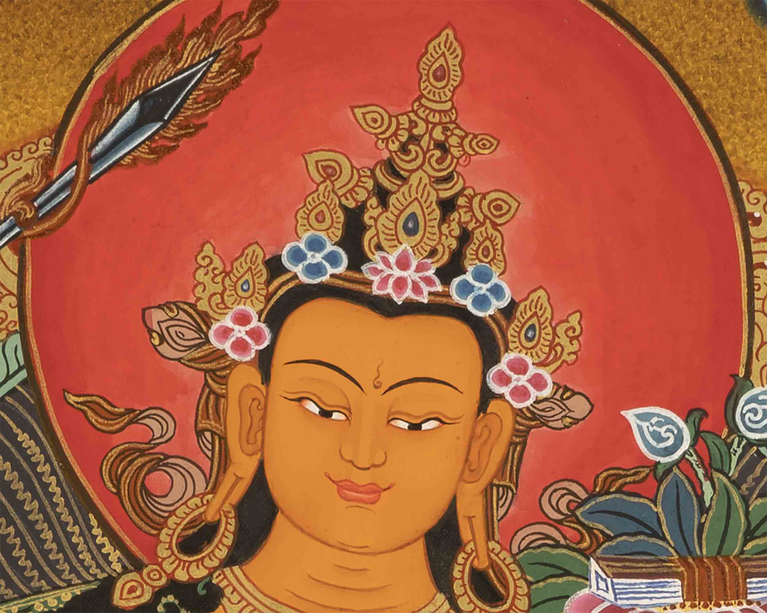 Arya Manjushre Thangka | Vajrayana Buddhism Painting