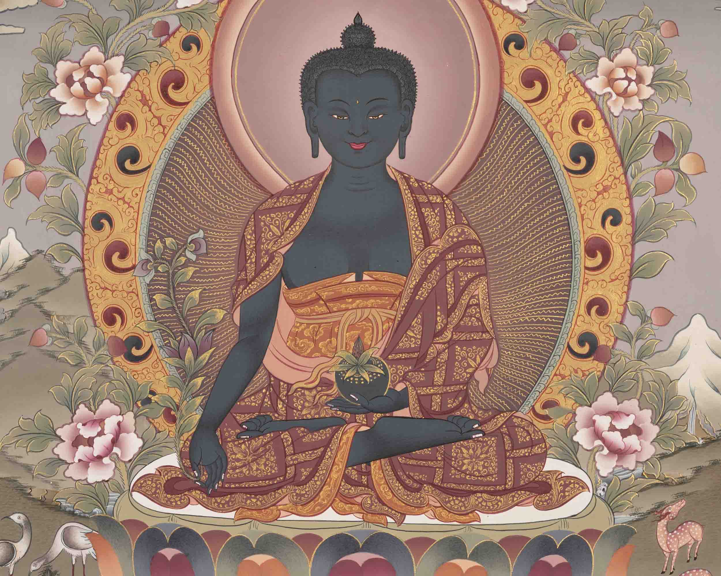 Medicine Buddha Thangka | Wall Decor Painting