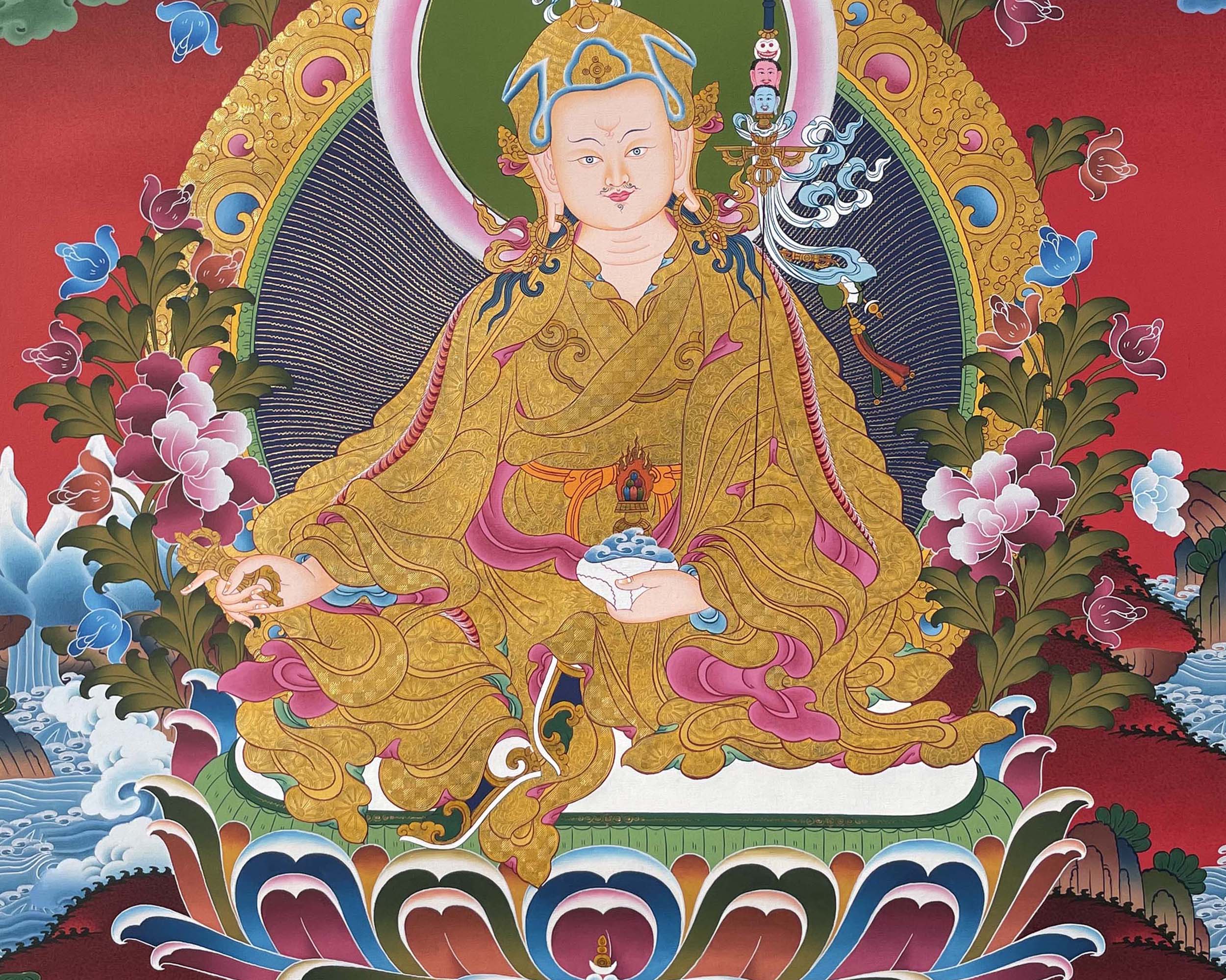 Guru Rinpoche Thangka | Religious Buddhist Art | Wall Decors