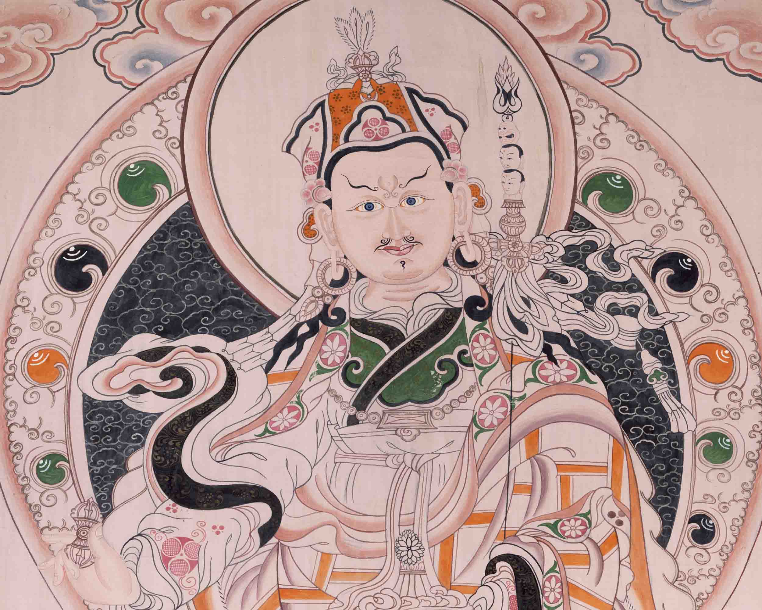 Guru Rinpoche Thangka | Traditional Tibetan Painting | Wall Decors