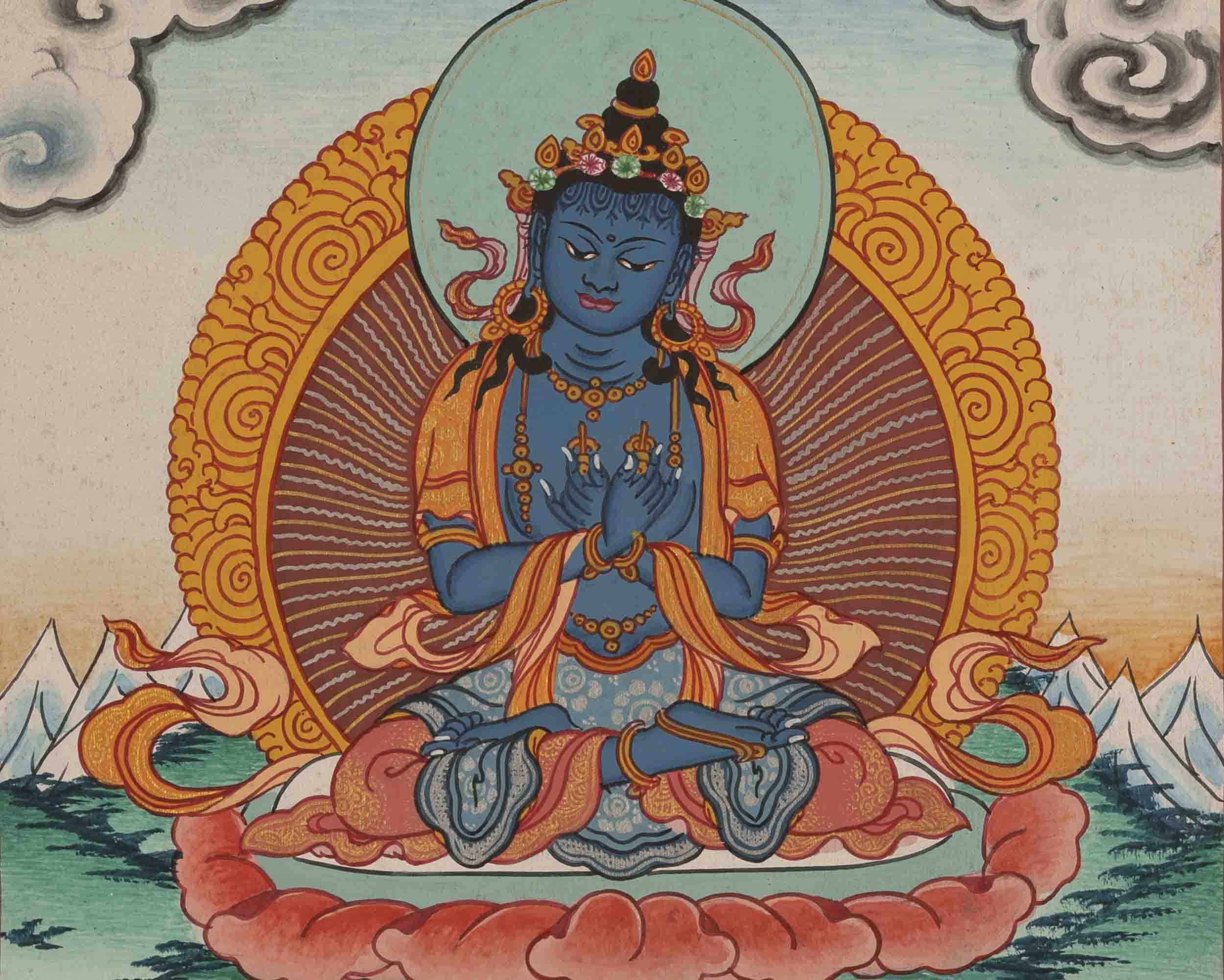 Vajradhara Dorje Chang Thangka | Tibetan Buddhist Thangka Painting
