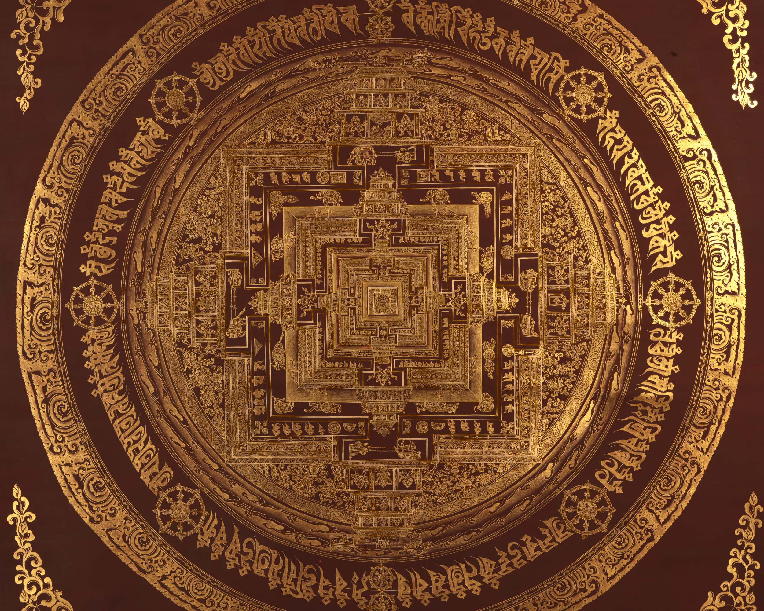 Gold Style Mandala | Buddhist Mandala Thangka
