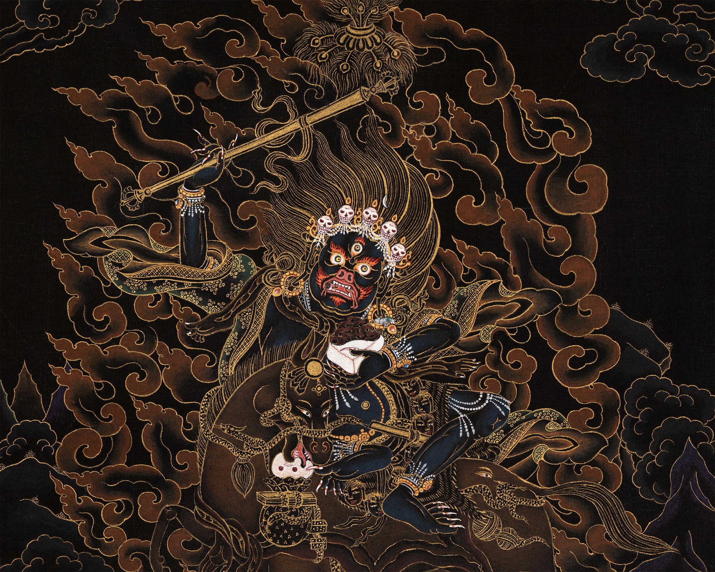 Palden Lhamo Thangka Painting | Hand Painted in Traditional Nakthang Style
